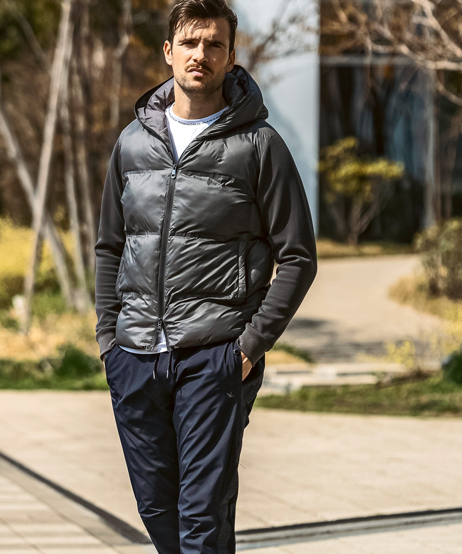 【MENS】GTX SIDE LOGO JOGGER PANTS サイドロゴジョガーパンツ / WINDSTOPPER(R) プロダクト by GORE-TEX LABS /ウィンドストッパー/ゴアテックス/1PIU1UGUALE3 RELAX × +phenix(ウノピゥウノウグァーレトレ リラックス)