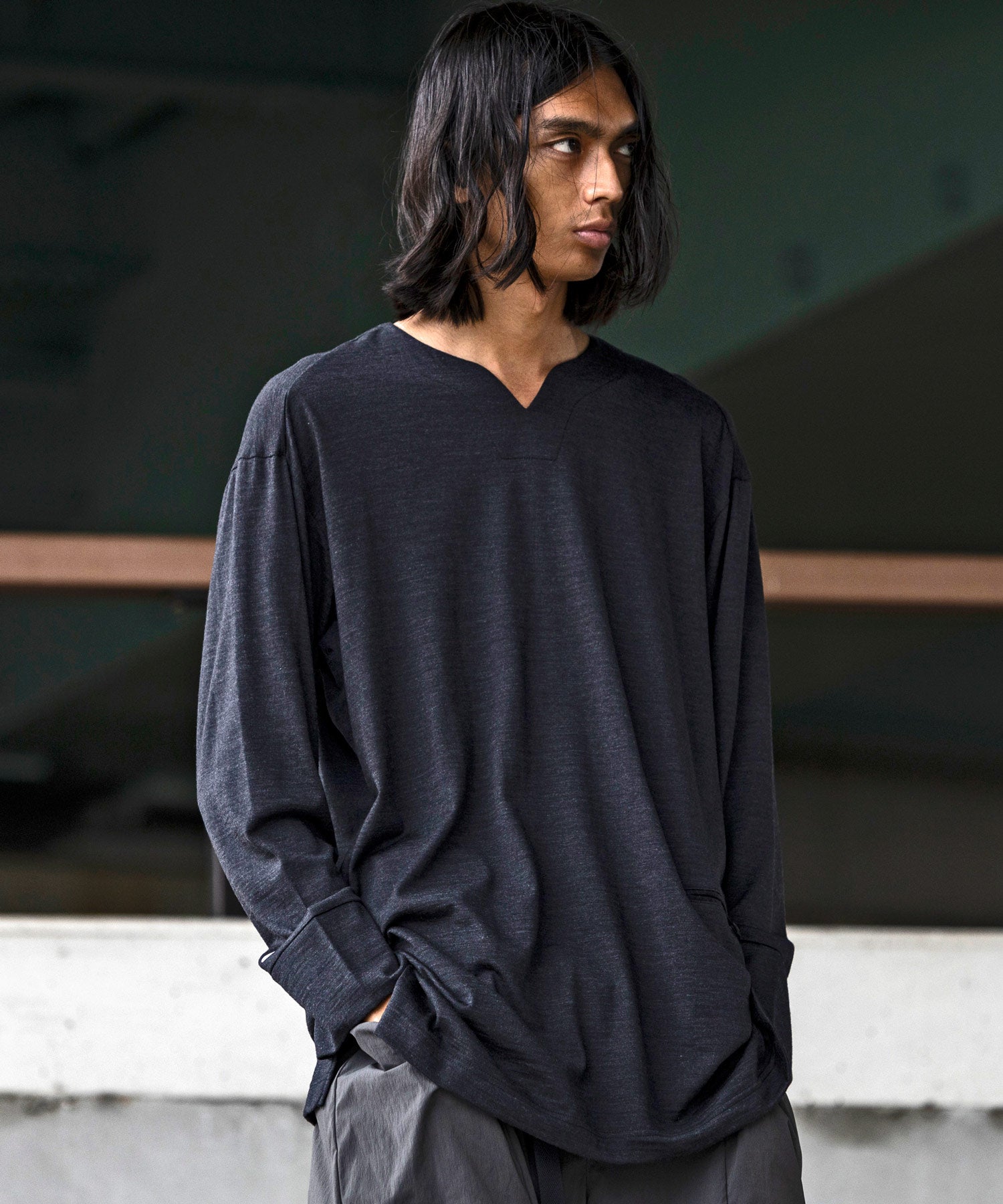 【MENS】Wool Blend Nomadic Shirts WOL ウールジャージー素材 断熱 防臭 ドライ ロングスリーブシャツ ウールブレンド ロンT / 100% Wool Jersey / アルクフェニックス