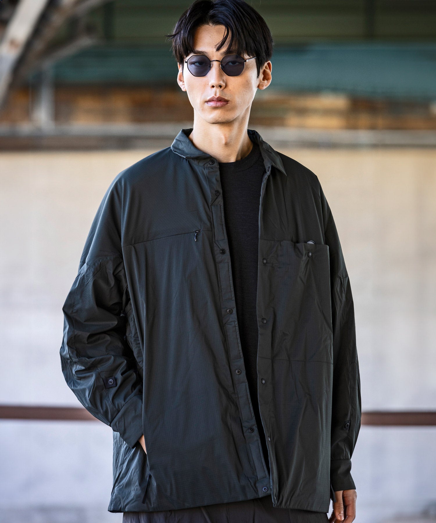 【MENS】ロングスリーブシャツ 中綿入りシャツ Insuluted air shirts / PERTEX double weave / アルクフェニックス