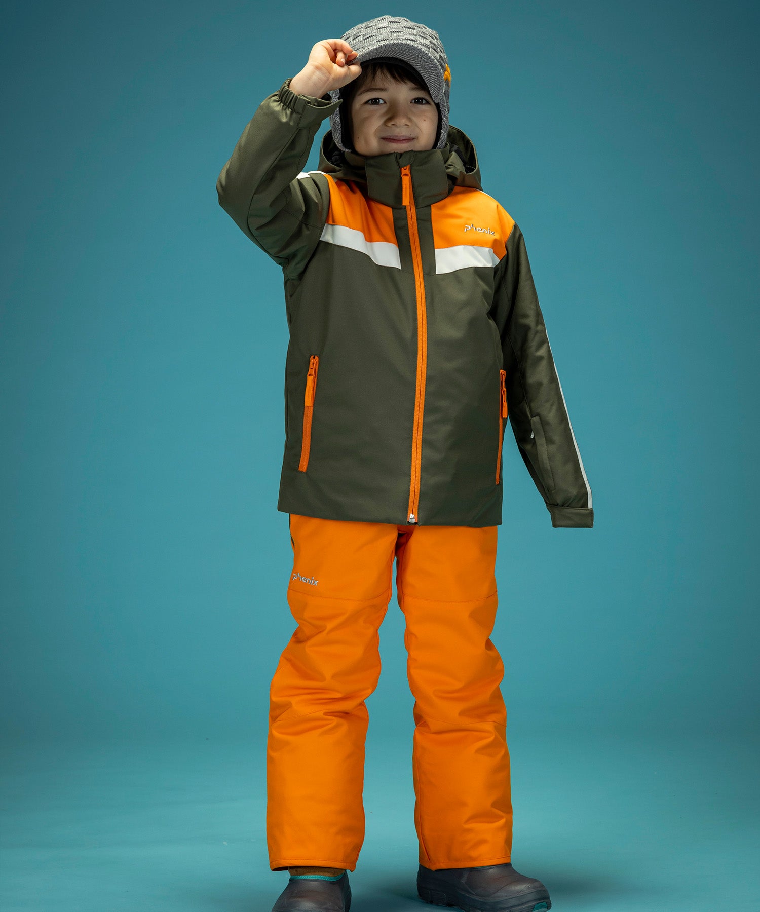 【KIDS/JUNIOR】V Yoke Junior Two-piece ブイヨークジュニアツーピース / JUNIOR / 子供用スキーウェア アウター上下セット / 最大20cmサイズ調整可能 /phenixスキーウェア 24AW