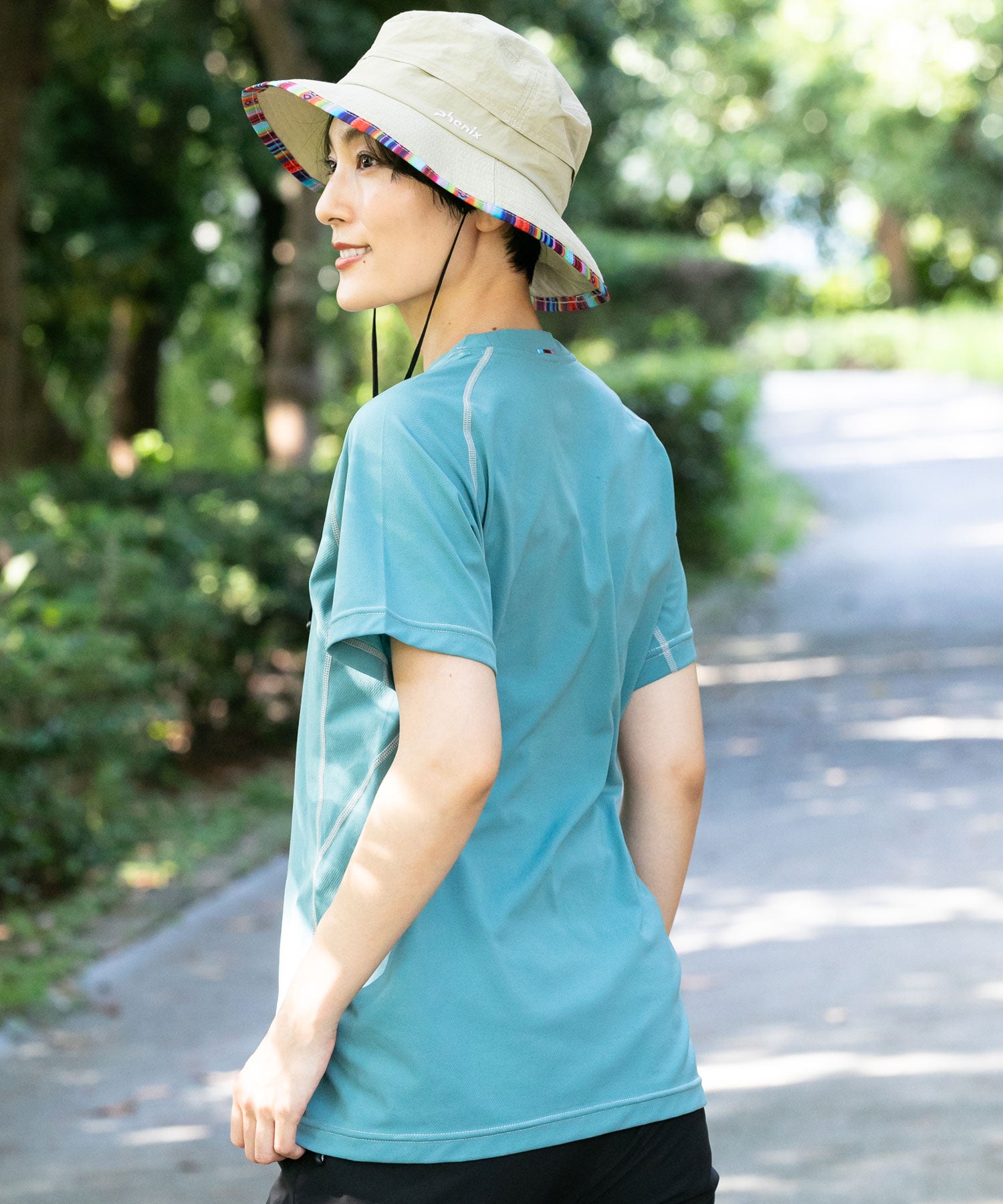【WOMENS】CREW NECK SHORT SLEEVE T-SHIRTS クルーネック半袖Tシャツ / 速乾 ストレッチ 日焼け防止 快適 抗菌 防臭 /phenix outdoor(フェニックスアウトドア)