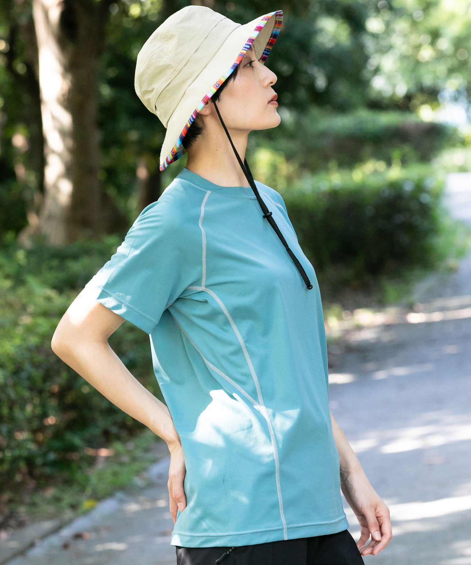 【WOMENS】CREW NECK SHORT SLEEVE T-SHIRTS クルーネック半袖Tシャツ / 速乾 ストレッチ 日焼け防止 快適 抗菌 防臭 /phenix outdoor(フェニックスアウトドア)