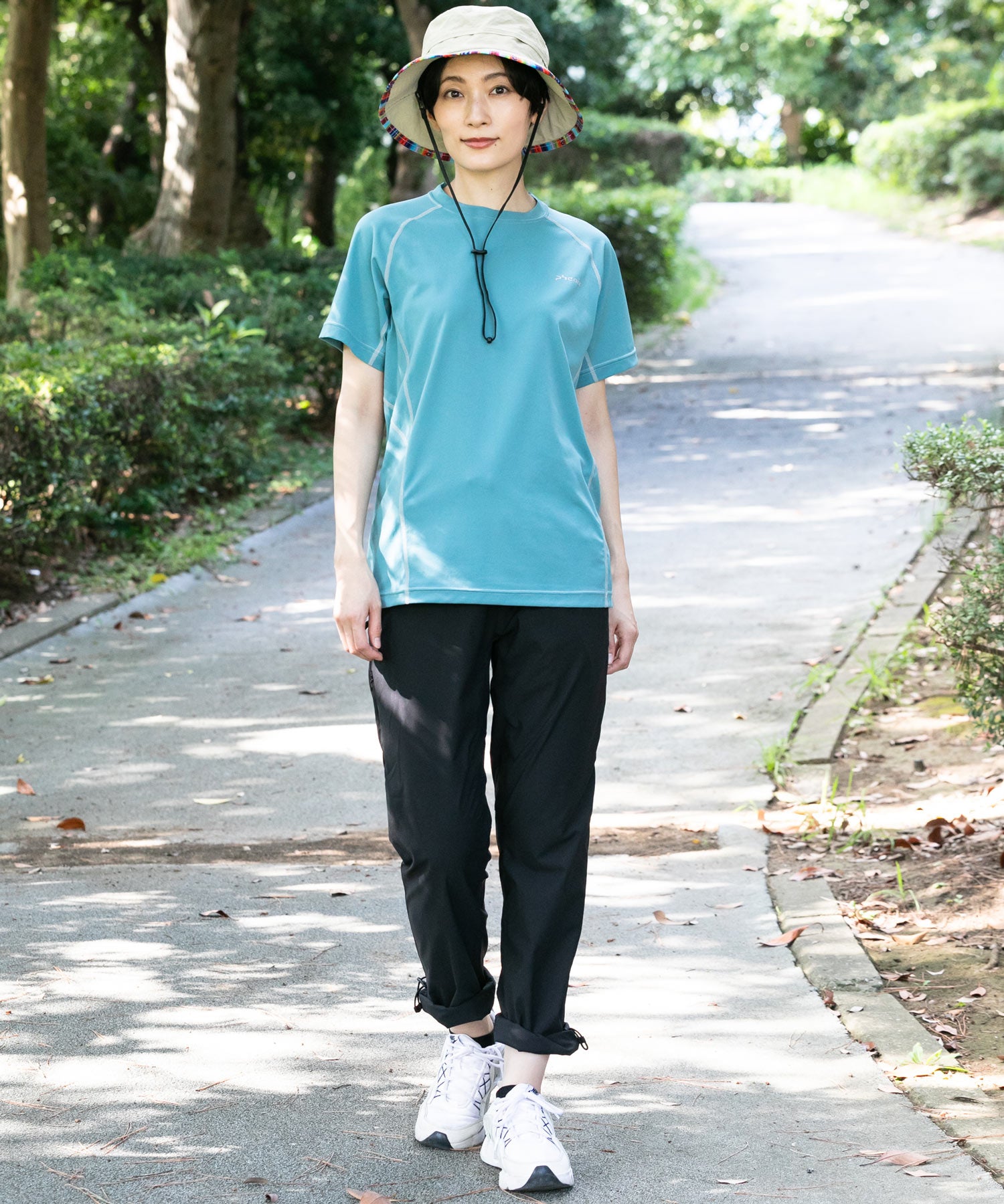 【WOMENS】CREW NECK SHORT SLEEVE T-SHIRTS クルーネック半袖Tシャツ / 速乾 ストレッチ 日焼け防止 快適 抗菌 防臭 /phenix outdoor(フェニックスアウトドア)