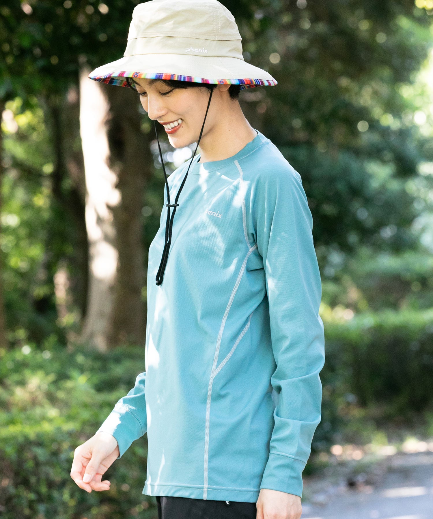 【WOMENS】CREW NECK LONG SLEEVE T-SHIRTS クルーネック長袖Tシャツ / 速乾 ストレッチ 快適 抗菌 防臭 /phenix outdoor(フェニックスアウトドア)