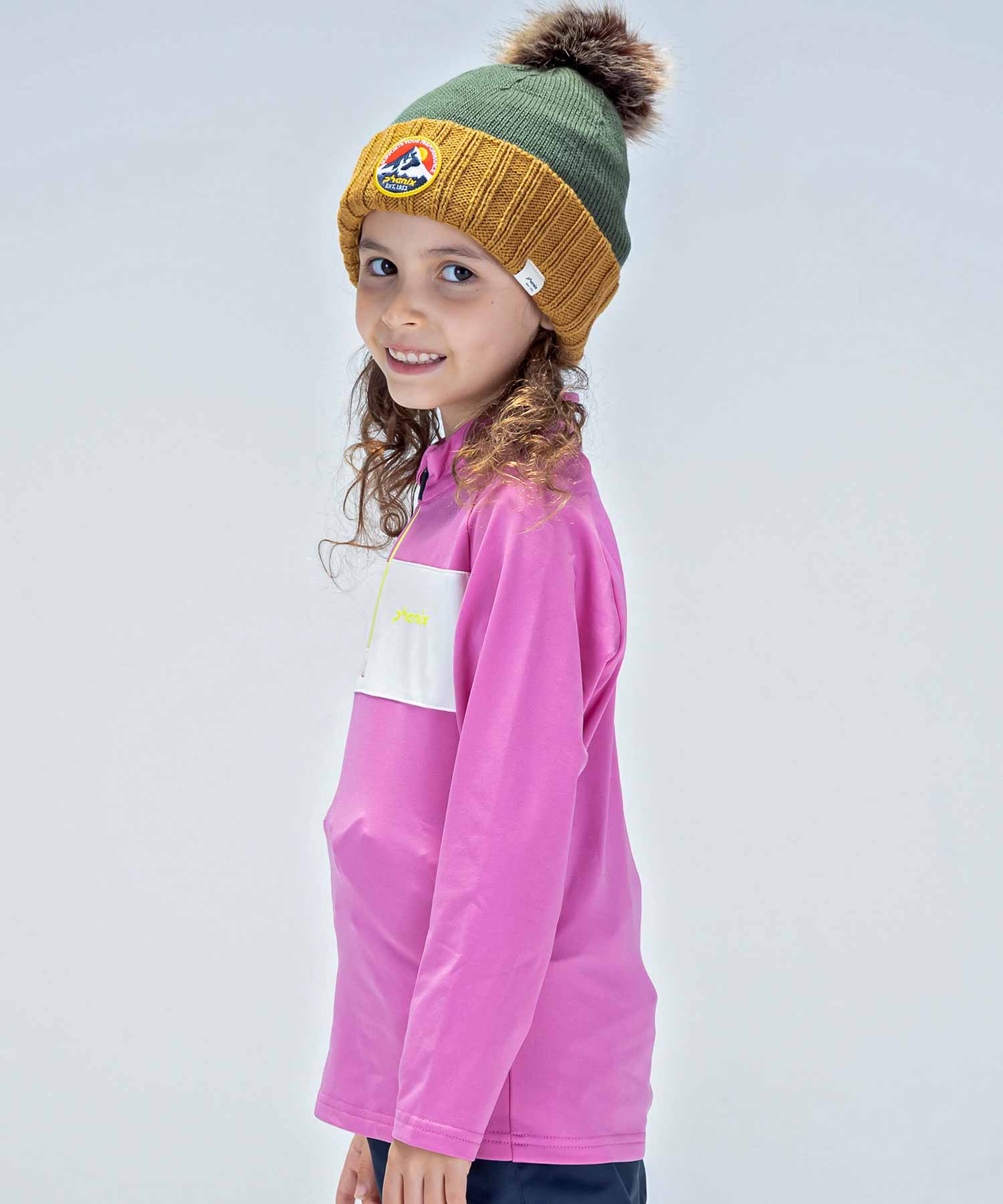 【KIDS/JUNIOR】子供用スキーウェア アンダーウェア インナーウェア Crystal Flower Junior 1/2 Zip Tee / Jr /phenixスキーウェア 23AW