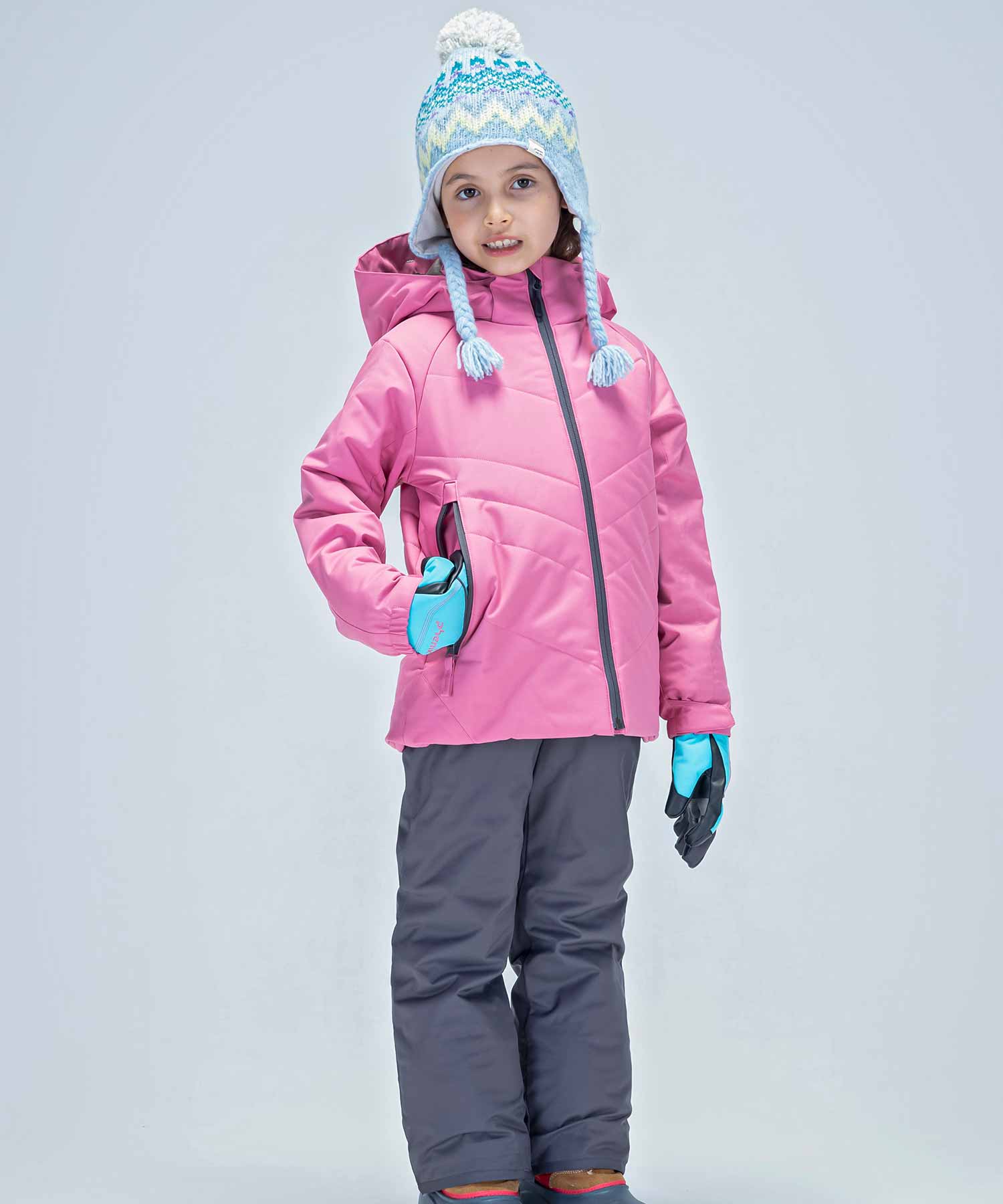 【KIDS/JUNIOR】子供用スキーウェア アウター上下セット ツーピース Snow White Junior Two-piece / Jr / 最大20cmサイズ調整可能 /phenixスキーウェア23AW