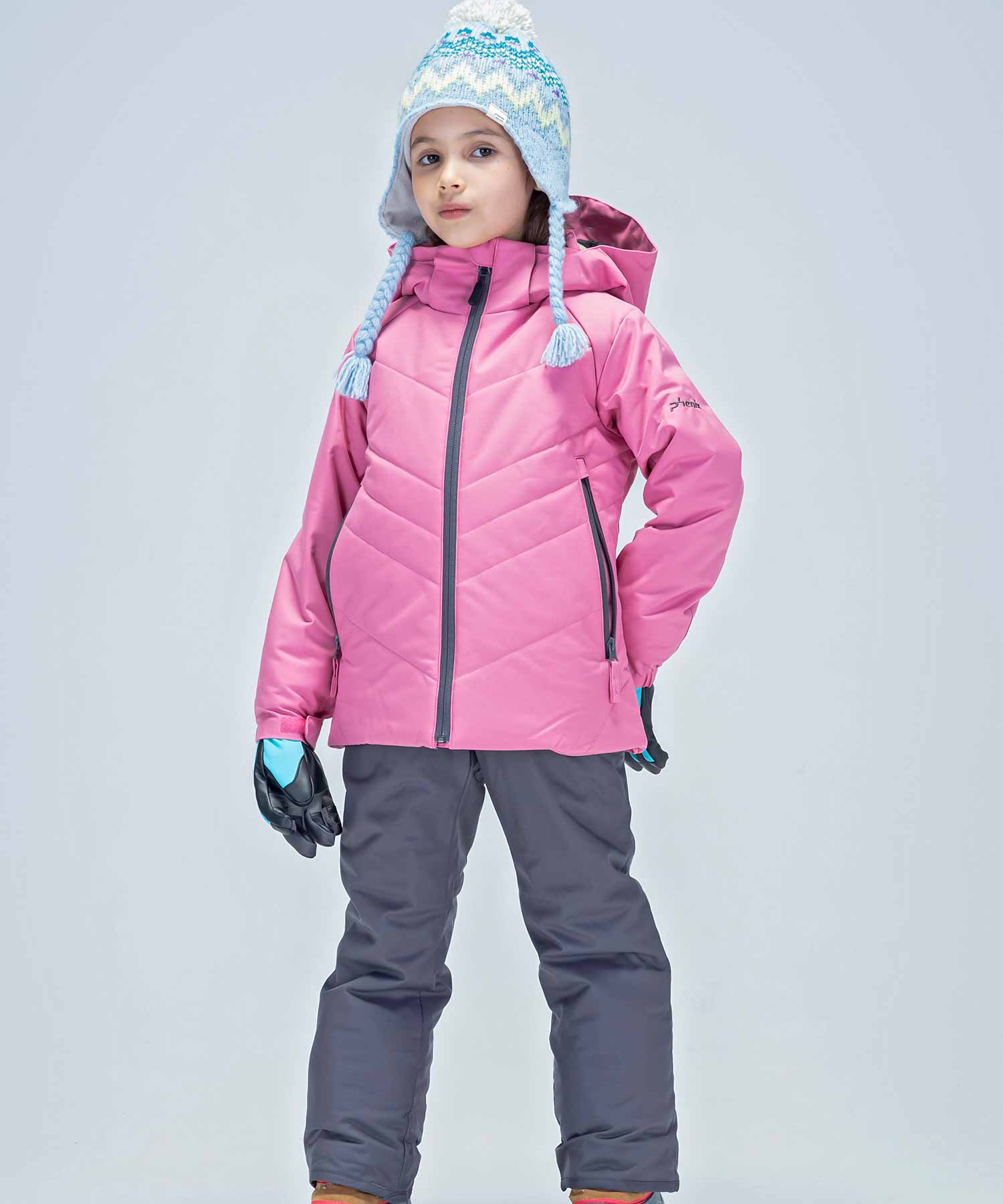 【KIDS/JUNIOR】子供用スキーウェア アウター上下セット ツーピース Snow White Junior Two-piece / Jr / 最大20cmサイズ調整可能 /phenixスキーウェア23AW