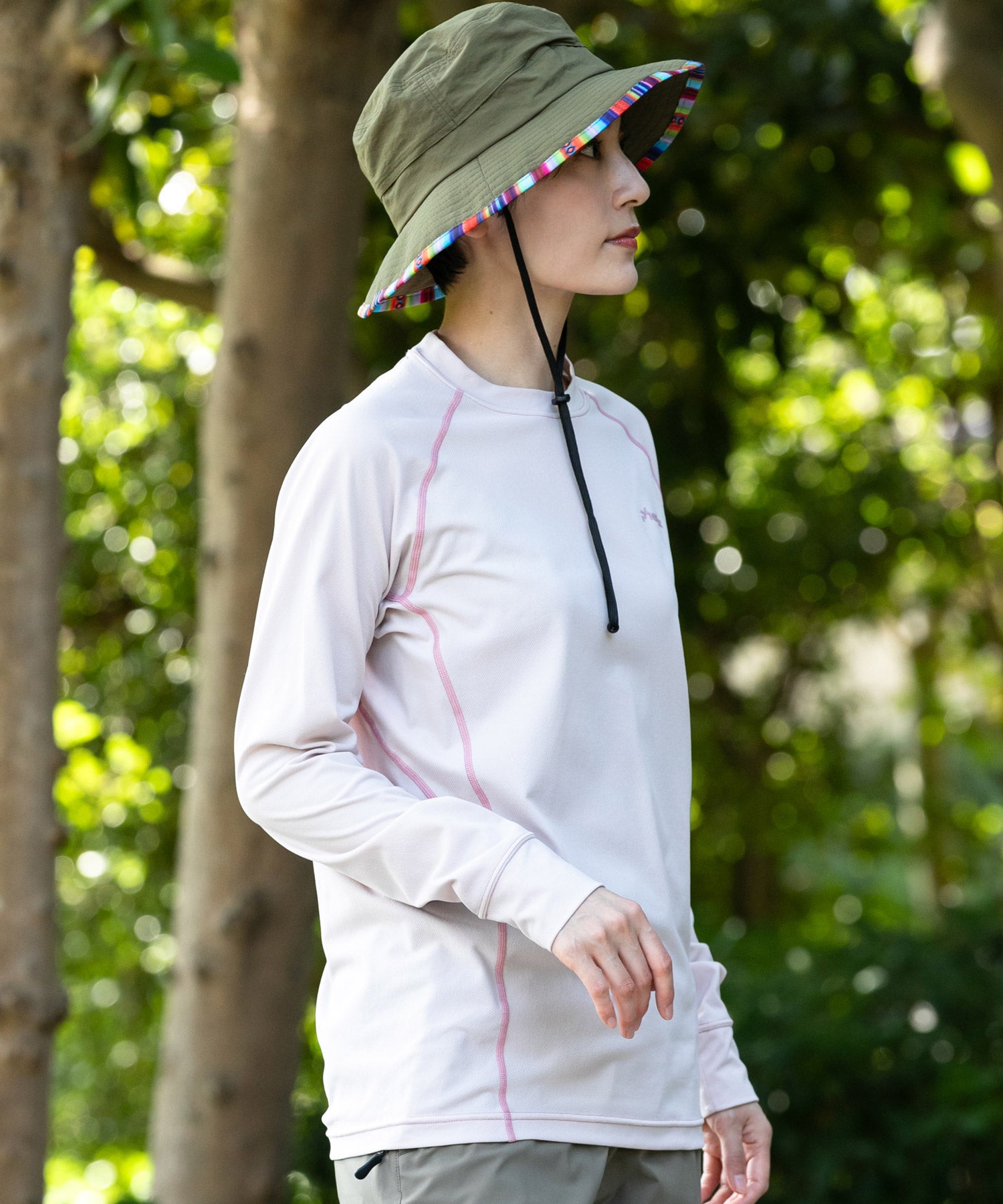 【WOMENS】CREW NECK LONG SLEEVE T-SHIRTS クルーネック長袖Tシャツ / 速乾 ストレッチ 快適 抗菌 防臭 /phenix outdoor(フェニックスアウトドア)