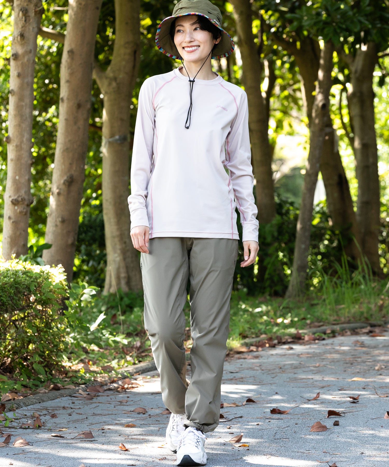 【WOMENS】CREW NECK LONG SLEEVE T-SHIRTS クルーネック長袖Tシャツ / 速乾 ストレッチ 快適 抗菌 防臭 /phenix outdoor(フェニックスアウトドア)