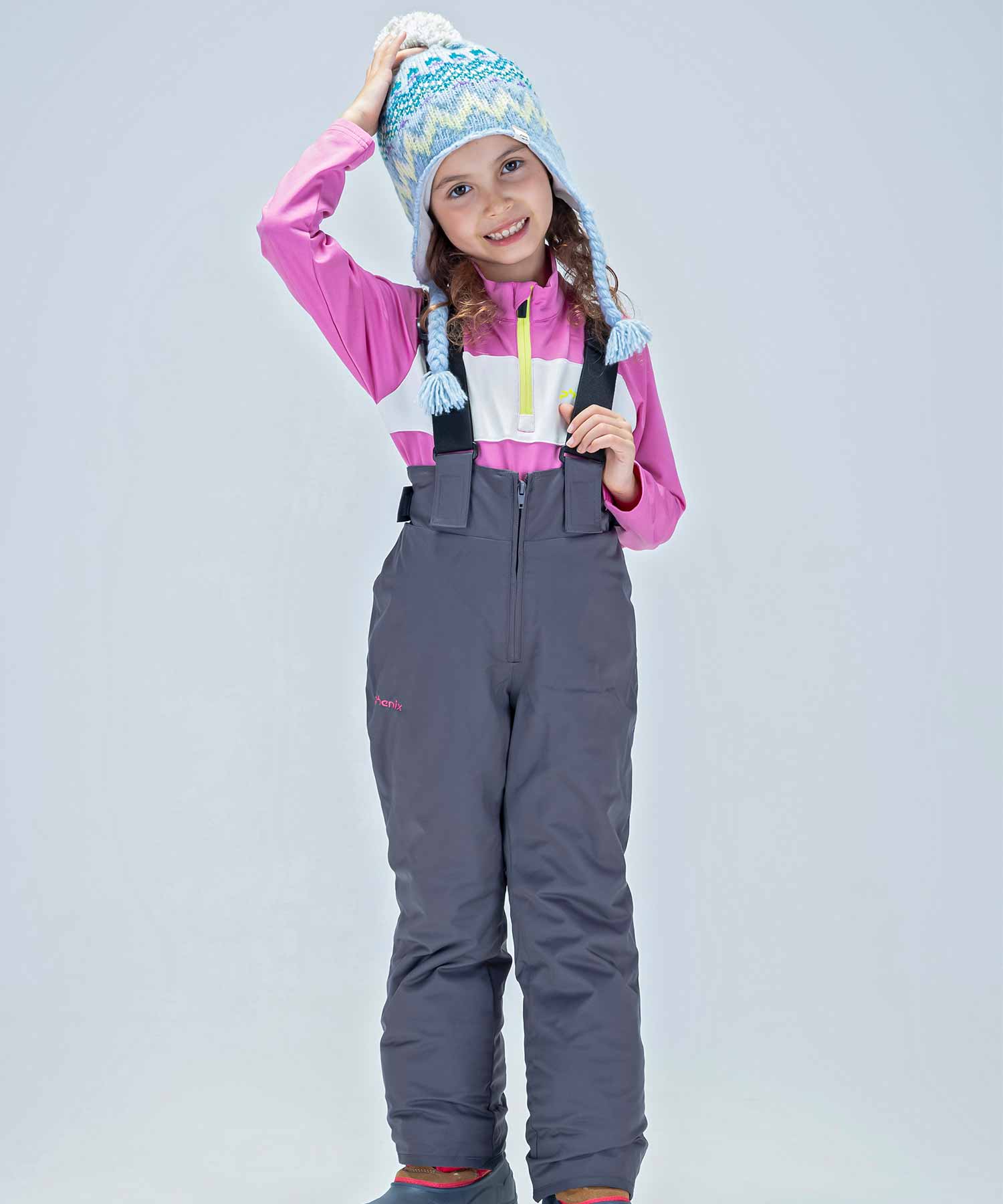 【KIDS/JUNIOR】子供用スキーウェア アウター上下セット ツーピース Snow White Junior Two-piece / Jr / 最大20cmサイズ調整可能 /phenixスキーウェア23AW