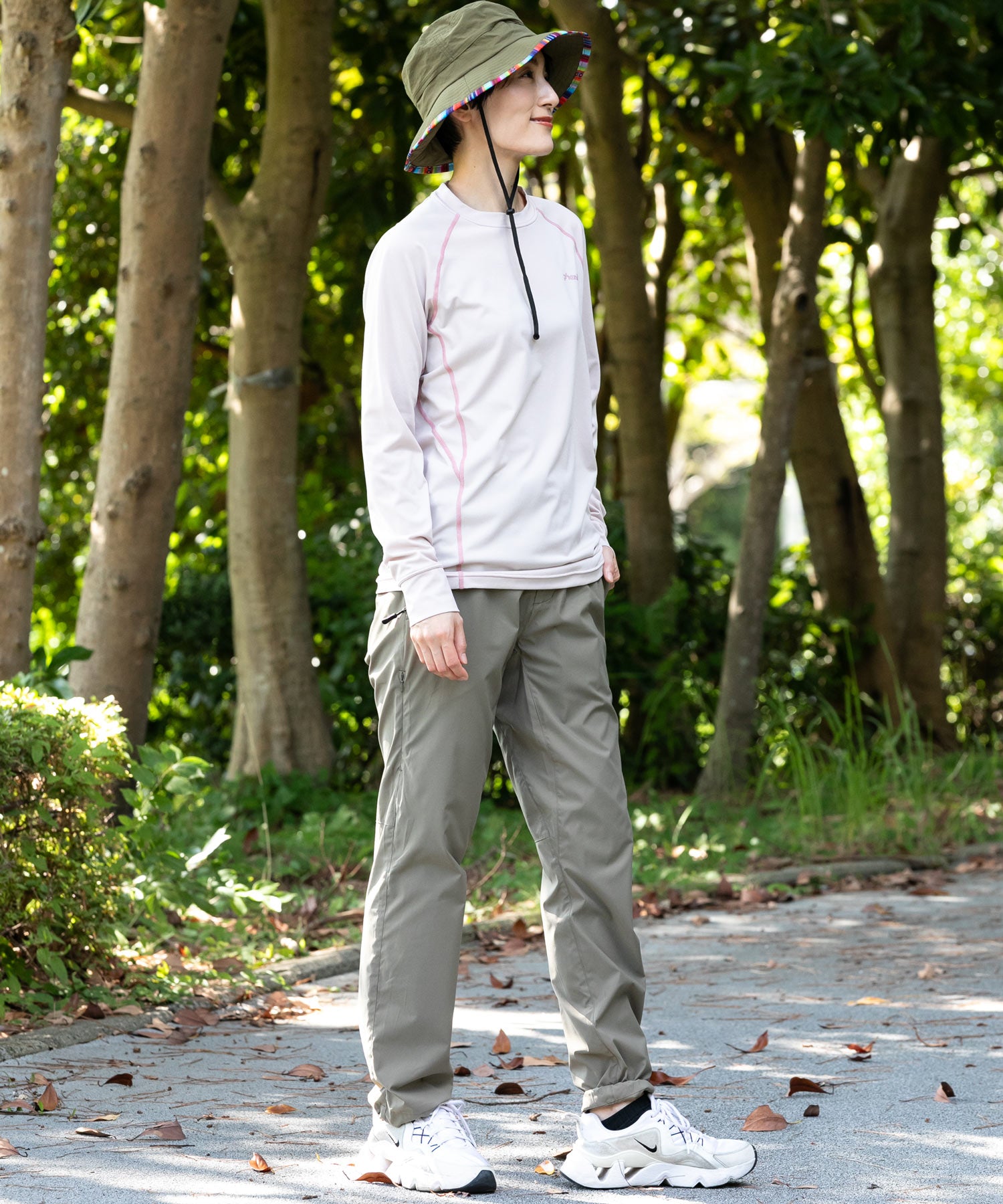 【WOMENS】CREW NECK LONG SLEEVE T-SHIRTS クルーネック長袖Tシャツ / 速乾 ストレッチ 快適 抗菌 防臭 /phenix outdoor(フェニックスアウトドア)