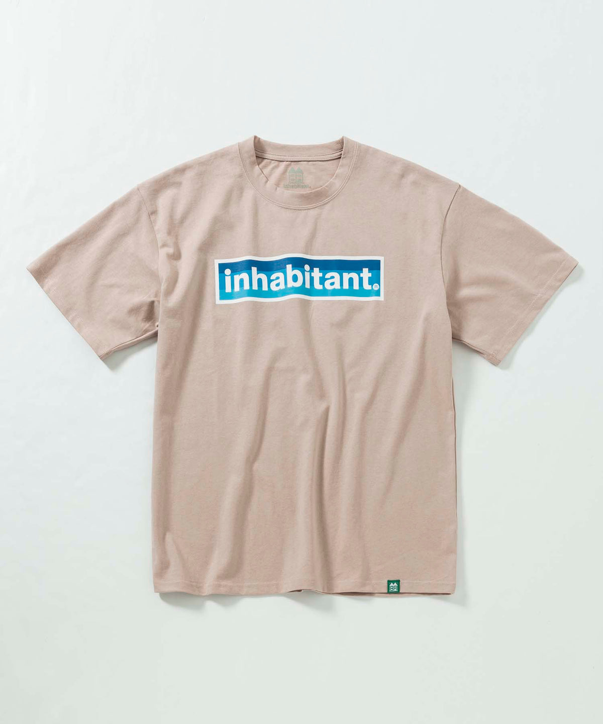 【MENS】Logo T-shirts ブルーロゴプリントTシャツ カジュアルファッション サーフィン レジャー スケートボード inhabitant(インハビタント)