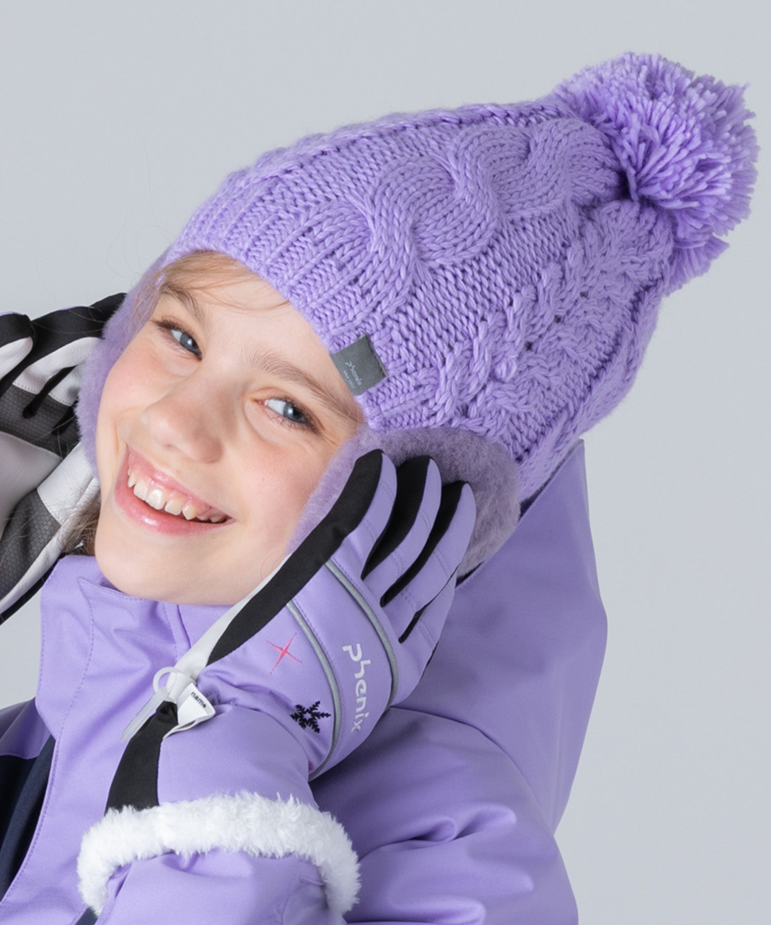 【KIDS/JUNIOR】Low Gauge Earflap Watch Hat ローゲージイヤーフラップニットハット /phenixスキーウェア 25AW