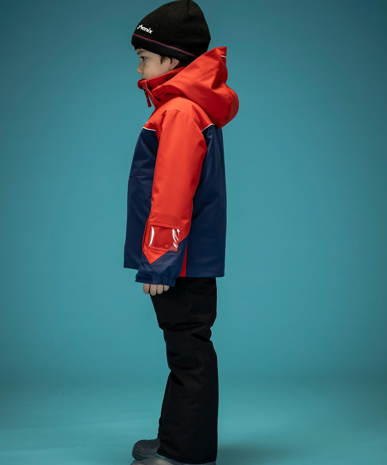 【KIDS/JUNIOR】Color Blocking Junior Two-piece ストレートラインスリーブスジュニアツーピース / JUNIOR / 子供用スキーウェア アウター上下セット / 最大20cmサイズ調整可能 /phenixスキーウェア 24AW