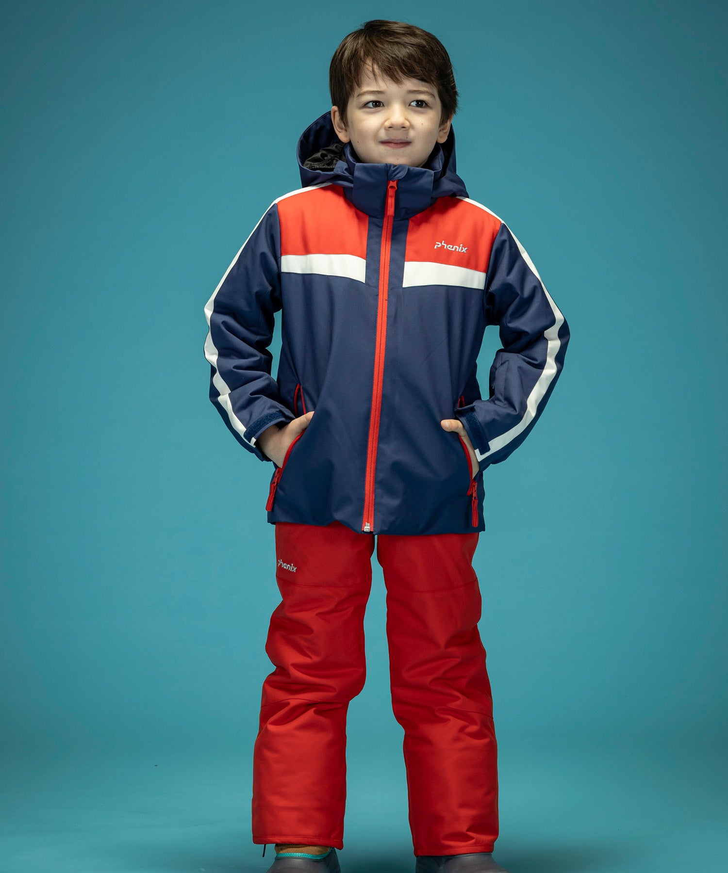 【KIDS/JUNIOR】V Yoke Junior Two-piece ブイヨークジュニアツーピース / JUNIOR / 子供用スキーウェア アウター上下セット / 最大20cmサイズ調整可能 /phenixスキーウェア 24AW
