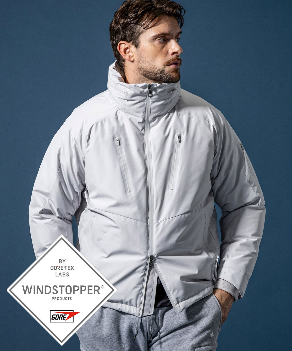 【MENS】GTX STAND DOWN JACKET スタンドダウンジャケット / WINDSTOPPER(R) プロダクト by GORE-TEX LABS /ウィンドストッパー/ゴアテックス/1PIU1UGUALE3 RELAX × +phenix(ウノピゥウノウグァーレトレ リラックス)