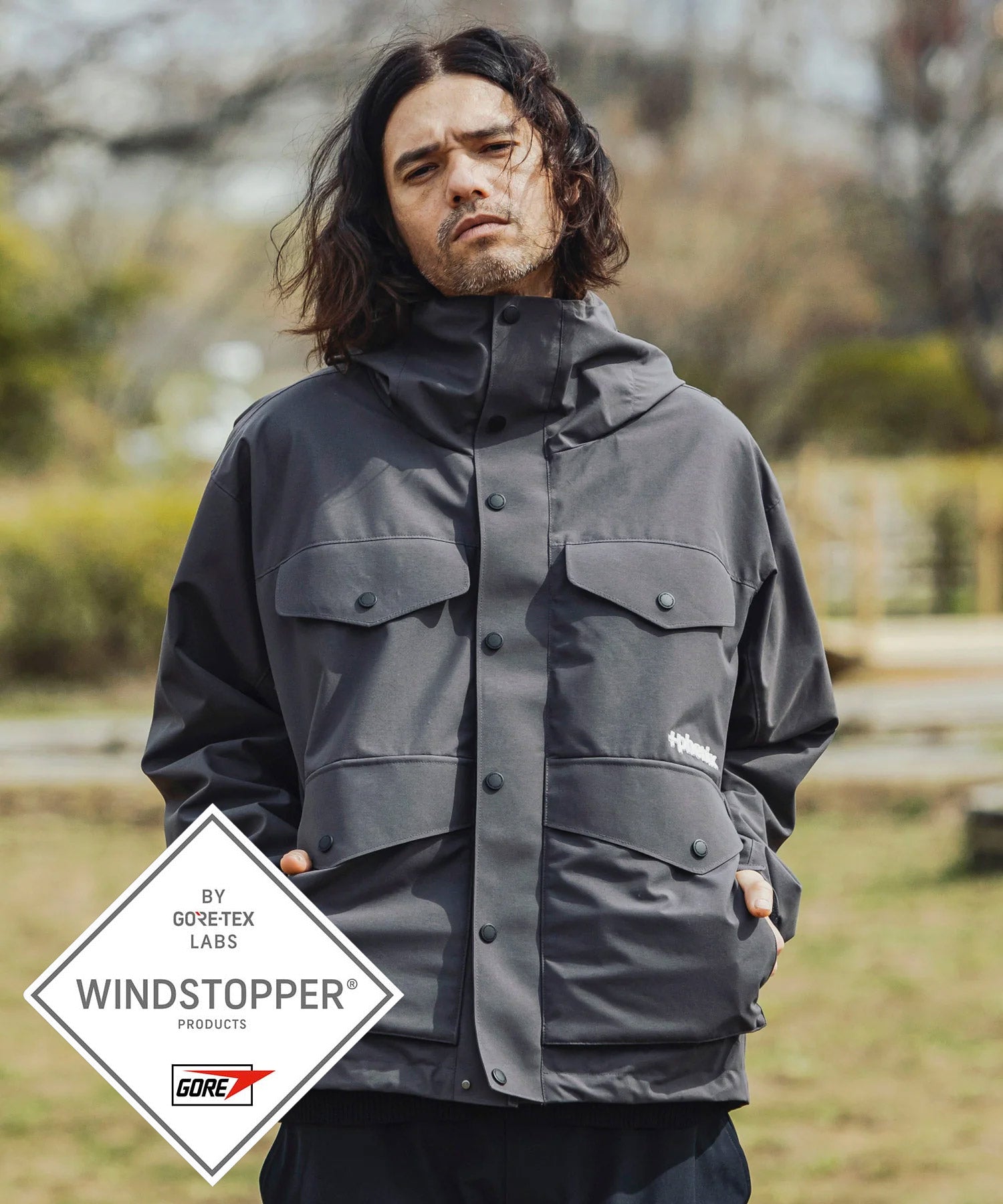 【11月下旬お届け予約商品】【MENS】MOUNTAIN HEAVY DUTY JACKET マウンテン ヘビーデューティー ジャケット  ウィンドストッパー / WINDSTOPPER(R) プロダクト by GORE TEX LABS +phenix(プラスフェニックス)