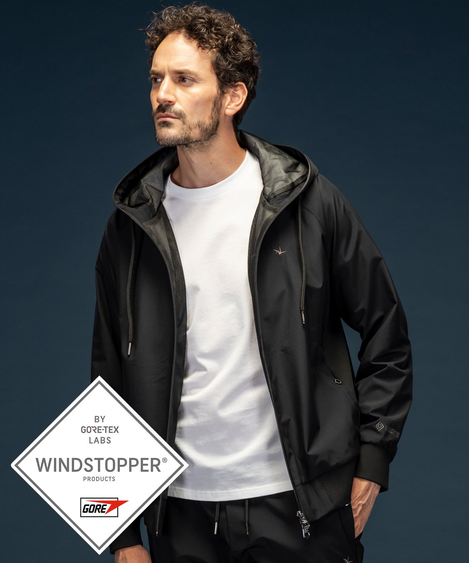 【MENS】GTX ZIP HOODIE ジップフーディー / WINDSTOPPER(R) プロダクト by GORE-TEX LABS /ウィンドストッパー/ゴアテックス/1PIU1UGUALE3 RELAX × +phenix(ウノピゥウノウグァーレトレ リラックス)