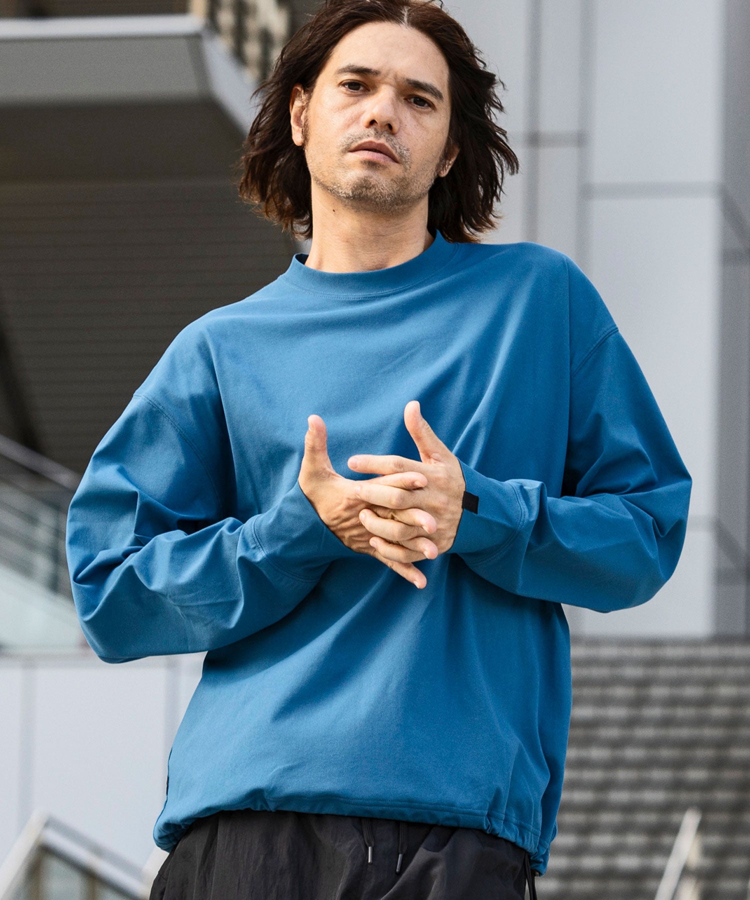 【MENS】DRY DRAW CORD LONG SLEEVE T-SHIRTS ドライドローコードロングスリーブTシャツ / 吸水速乾 / UPF50+/ +phenix(プラスフェニックス)