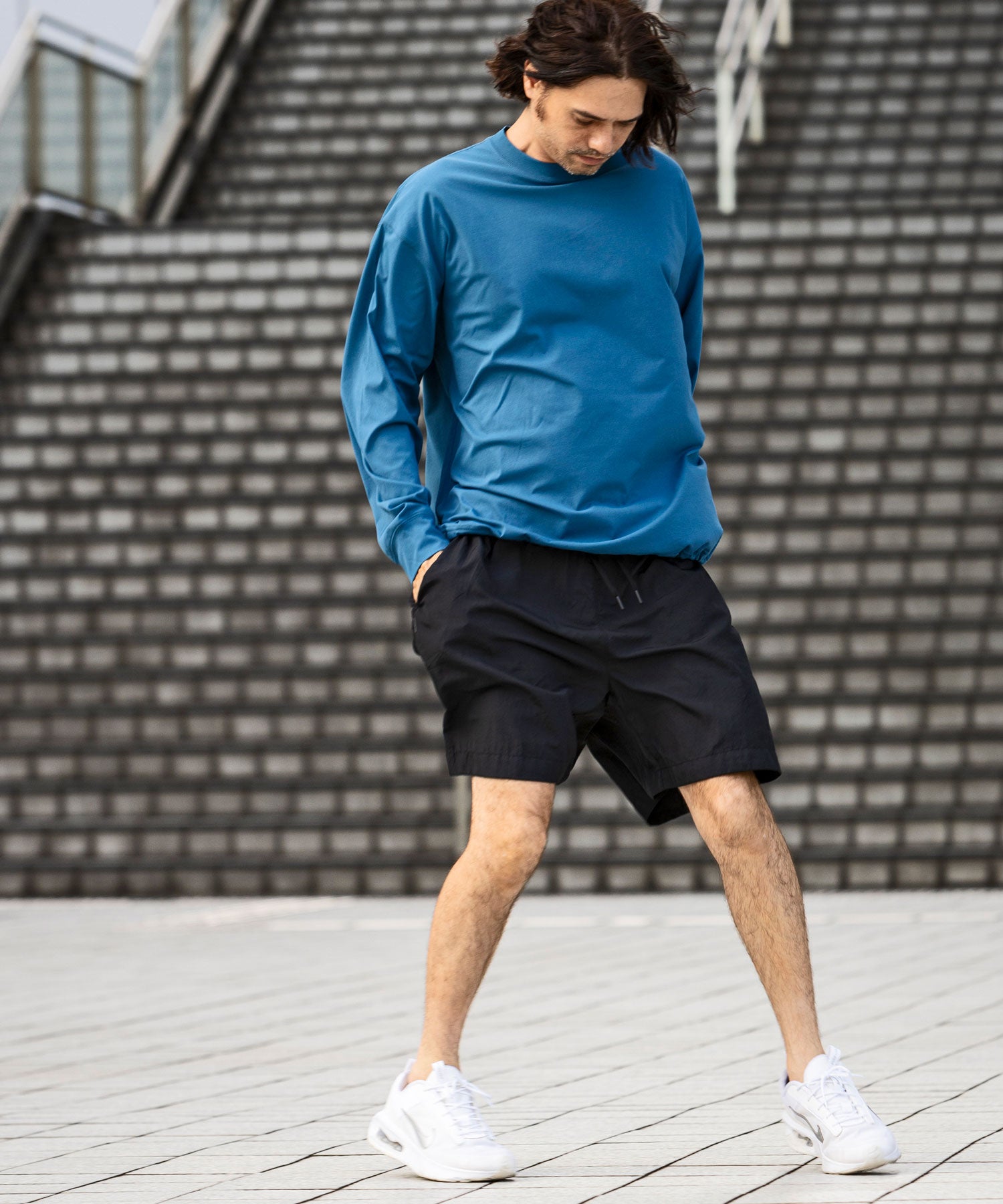 【MENS】DRY DRAW CORD LONG SLEEVE T-SHIRTS ドライドローコードロングスリーブTシャツ / 吸水速乾 / UPF50+/ +phenix(プラスフェニックス)