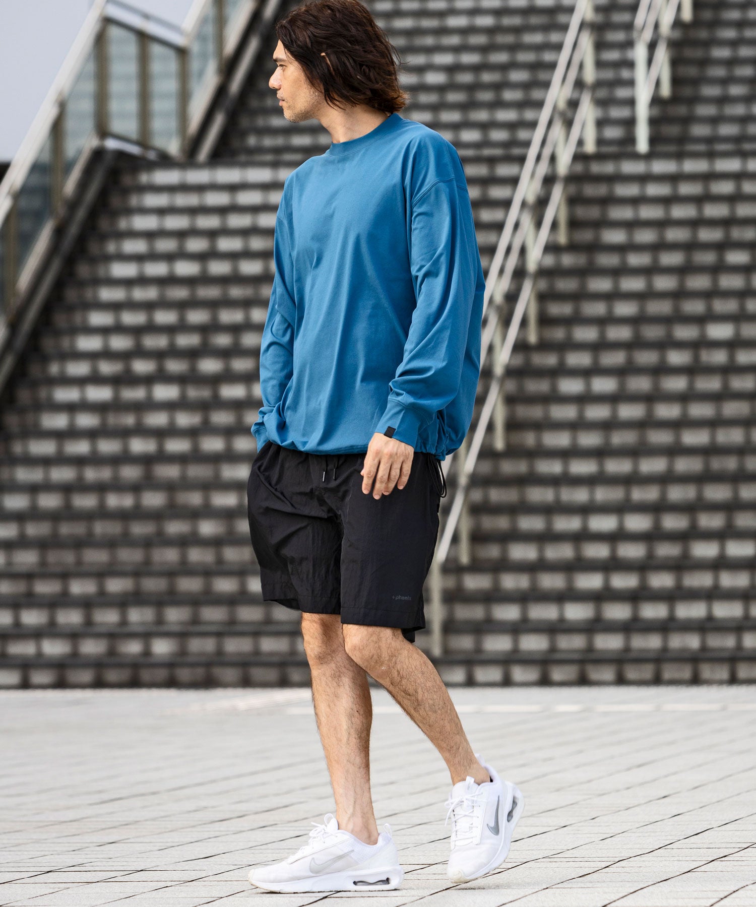 【MENS】DRY DRAW CORD LONG SLEEVE T-SHIRTS ドライドローコードロングスリーブTシャツ / 吸水速乾 / UPF50+/ +phenix(プラスフェニックス)