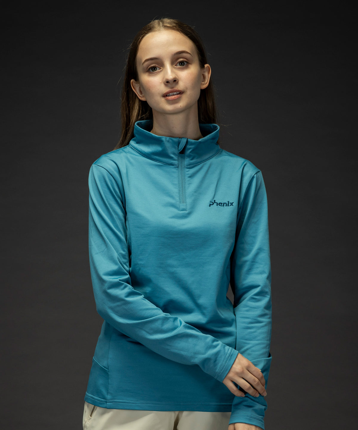 【WOMENS】Basic Set-in Sleeve 1/2 Zip Tee ベーシックセットインスリーブWs1/2ジップティー/ Middle / スキーウェア /phenixスキーウェア 24AW