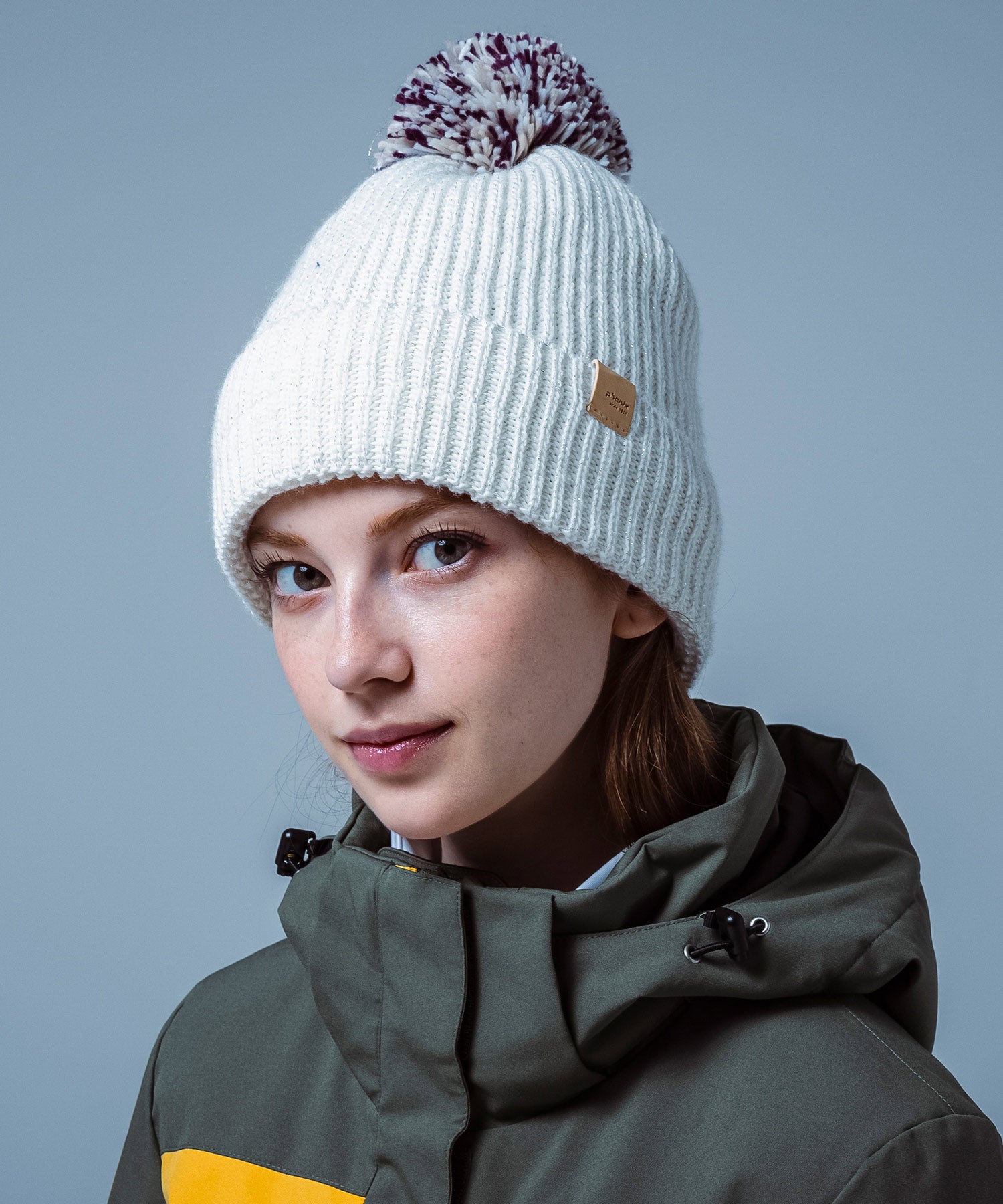 WOMENS】 Mix Pompon Bright Watch Hat ミックスポンポンブライト