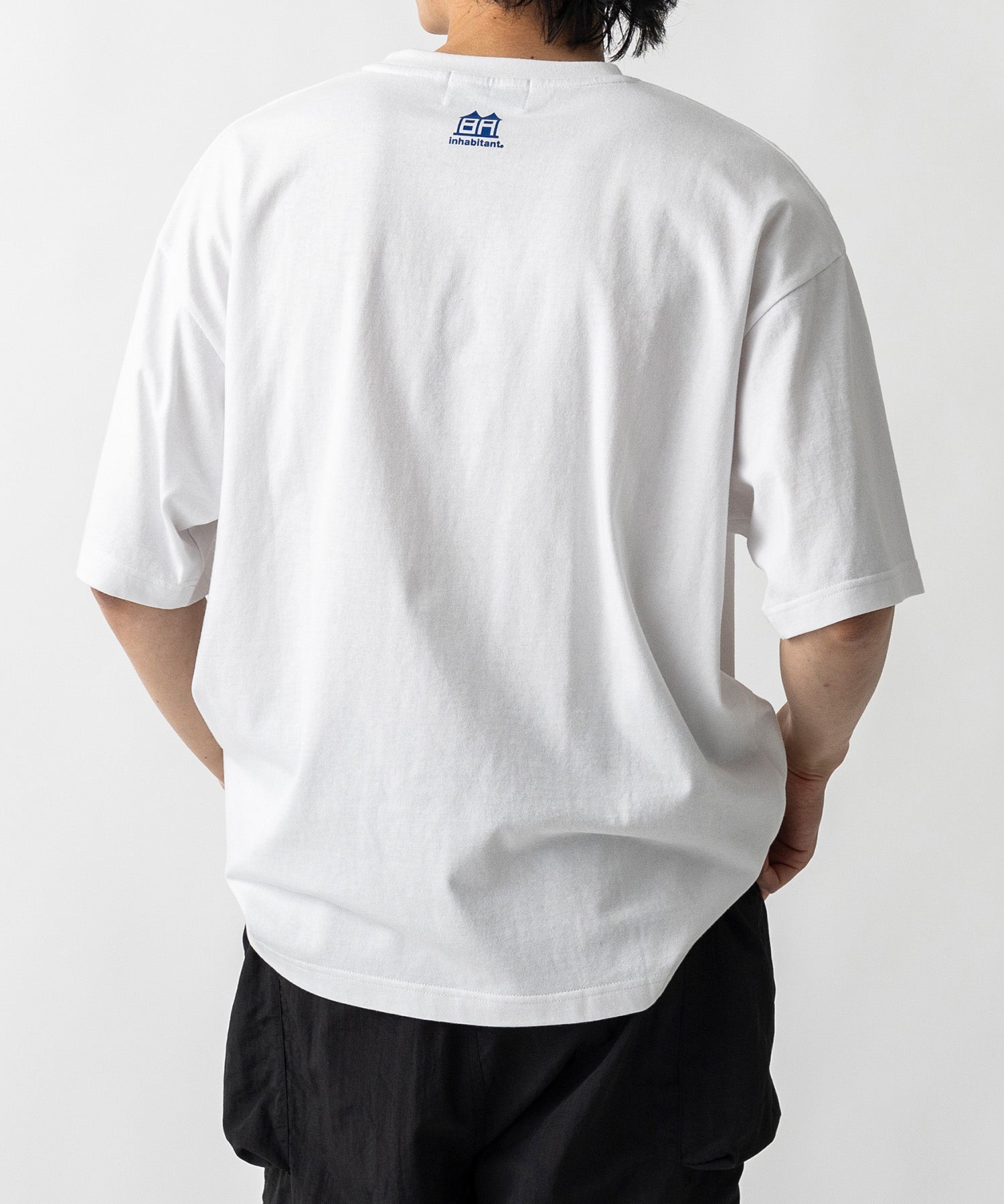 【MENS】ビッグシルエット ワンポイント刺繍 ポケット 半袖Tシャツ /inhabitant(インハビタント)