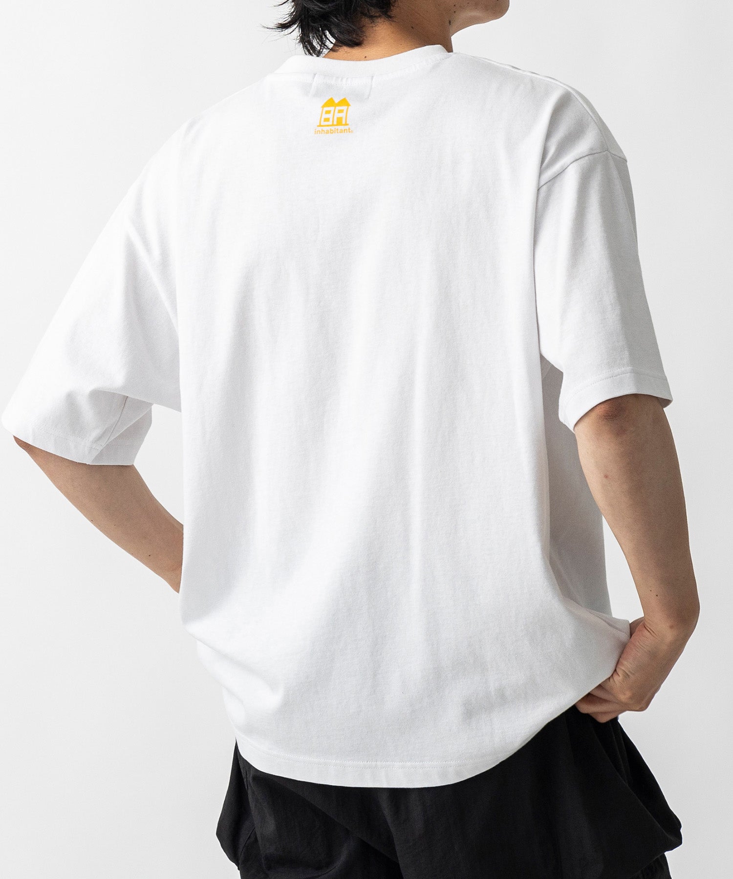 【MENS】ビッグシルエット ワンポイント刺繍 ポケット 半袖Tシャツ /inhabitant(インハビタント)