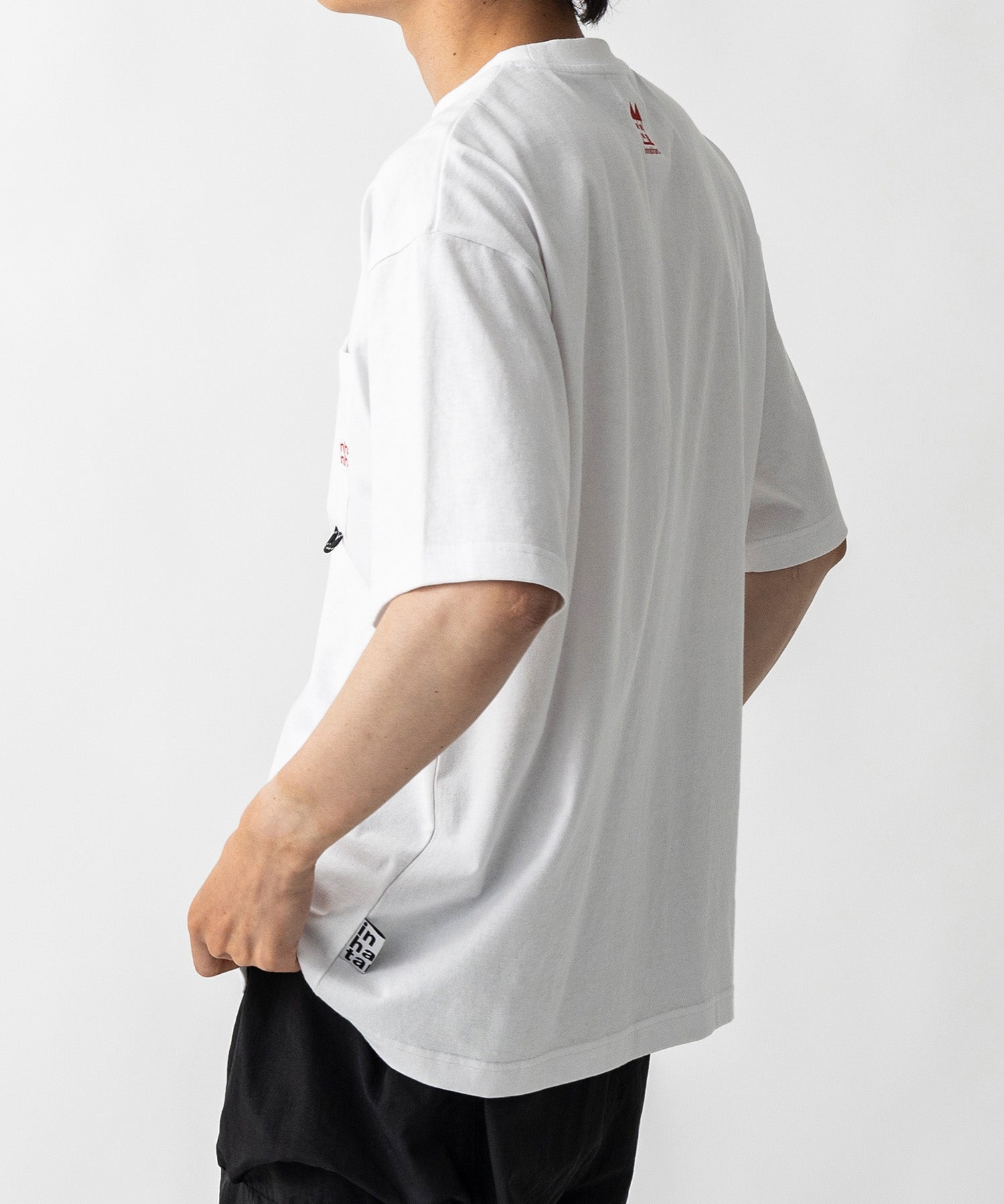 【MENS】ビッグシルエット ワンポイント刺繍 ポケット 半袖Tシャツ /inhabitant(インハビタント)