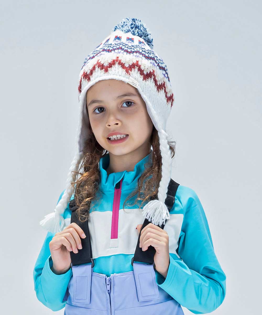 【KIDS/JUNIOR】子供用スキーウェア ニットキャップ Mix Border Junior Earflap Beanie / Jr ACC /phenixスキーウェア23AW