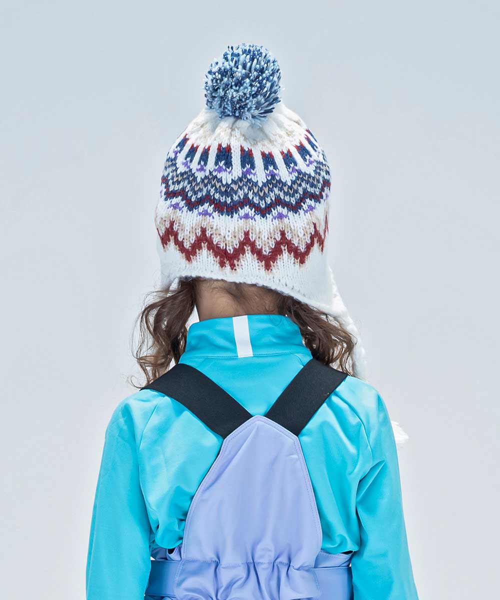 【KIDS/JUNIOR】子供用スキーウェア ニットキャップ Mix Border Junior Earflap Beanie / Jr ACC /phenixスキーウェア23AW