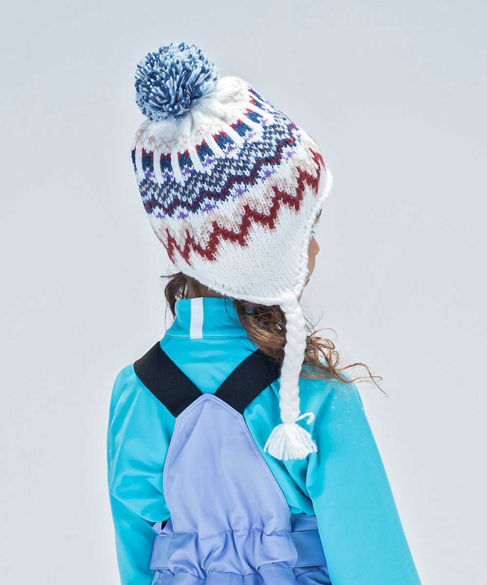 【KIDS/JUNIOR】子供用スキーウェア ニットキャップ Mix Border Junior Earflap Beanie / Jr ACC /phenixスキーウェア23AW