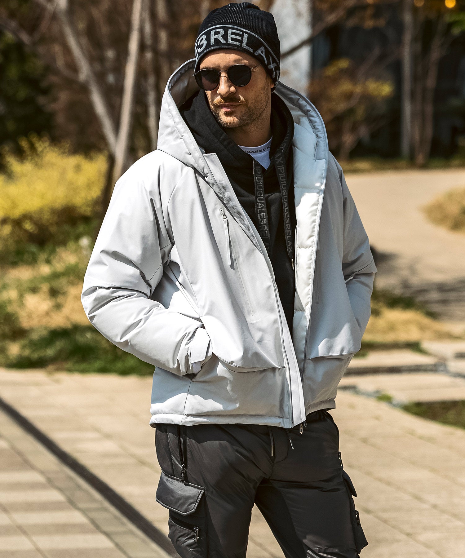 【MENS】GTX DOWN HOODIE ダウンフーディー / WINDSTOPPER(R) プロダクト by GORE-TEX LABS /ウィンドストッパー/ゴアテックス/1PIU1UGUALE3 RELAX × +phenix(ウノピゥウノウグァーレトレ リラックス)