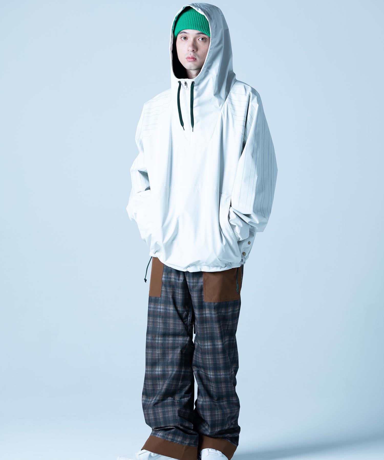 【MENS】プルオーバーアノラックジャケット VINTAGE ANORACK PULLOVER JACKET スノーボード・スキーウェア タウンウェア ホワイト