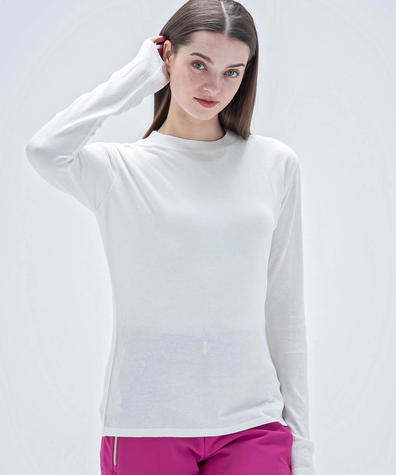 【WOMENS】スキーウェア アンダーウェア インナーウェア Super Space-Time Wool Mock Neck Tee / Middle /phenixスキーウェア 23AW
