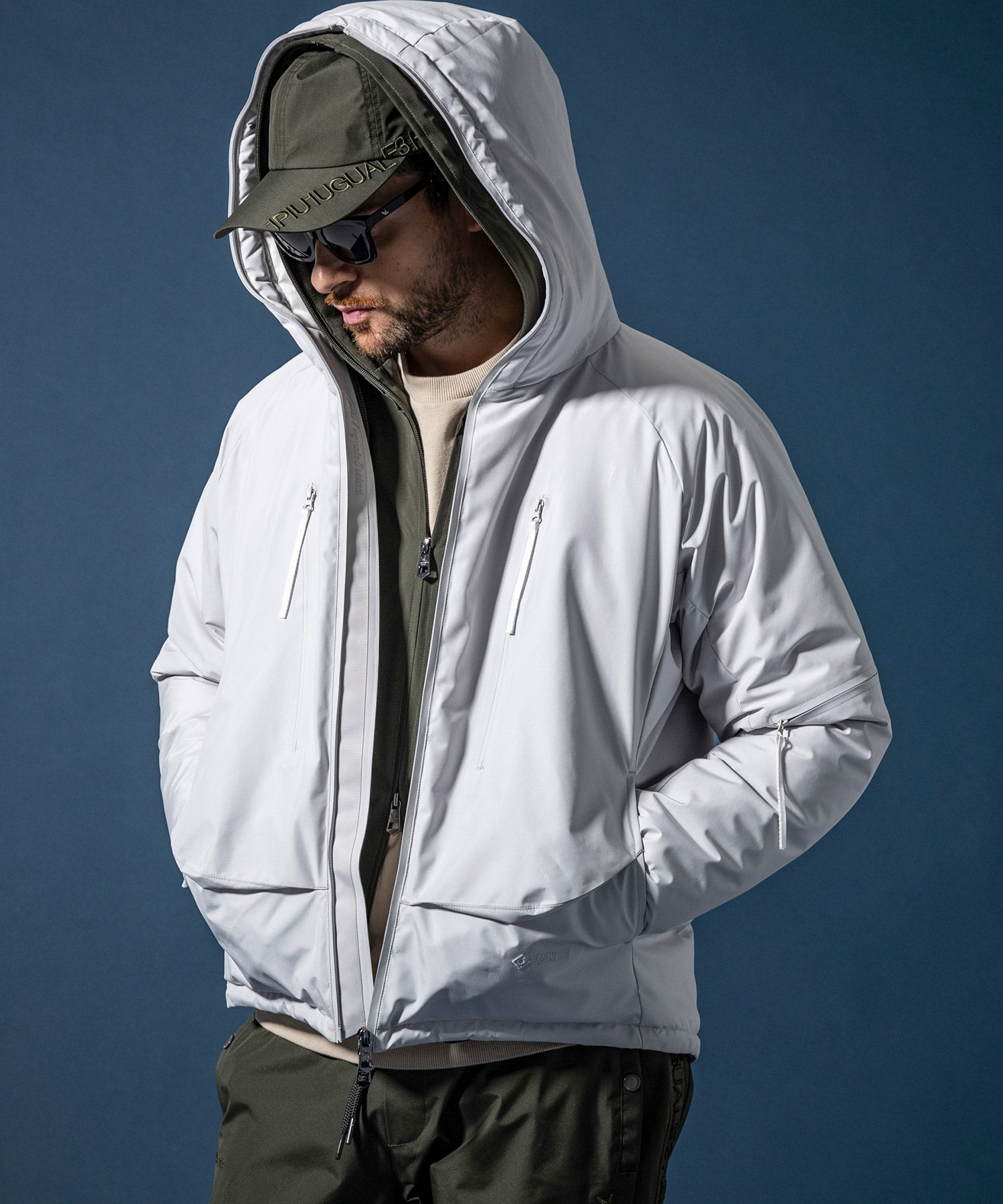 【MENS】GTX DOWN HOODIE ダウンフーディー / WINDSTOPPER(R) プロダクト by GORE-TEX LABS /ウィンドストッパー/ゴアテックス/1PIU1UGUALE3 RELAX × +phenix(ウノピゥウノウグァーレトレ リラックス)