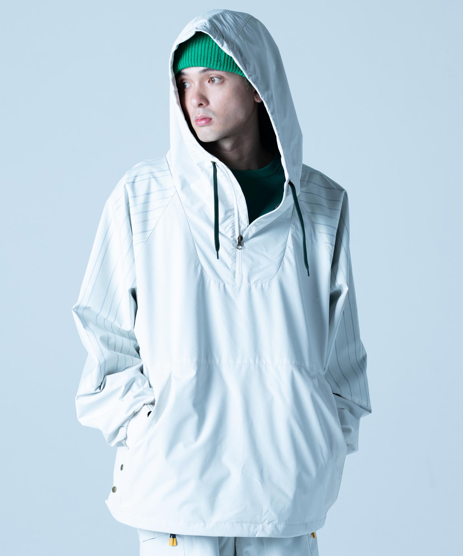 【MENS】プルオーバーアノラックジャケット VINTAGE ANORACK PULLOVER JACKET スノーボード・スキーウェア タウンウェア ホワイト