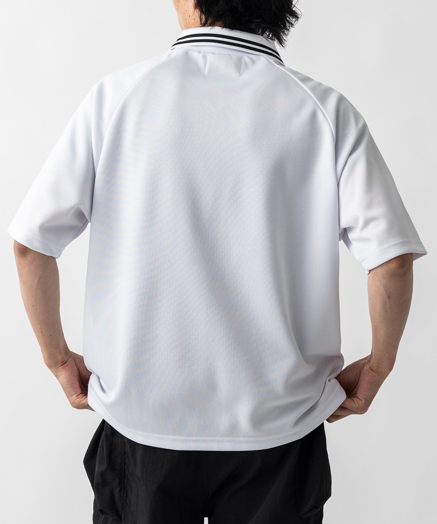 【MENS】ビッグシルエット ユニフォームライク 半袖サッカーTシャツ /inhabitant(インハビタント)
