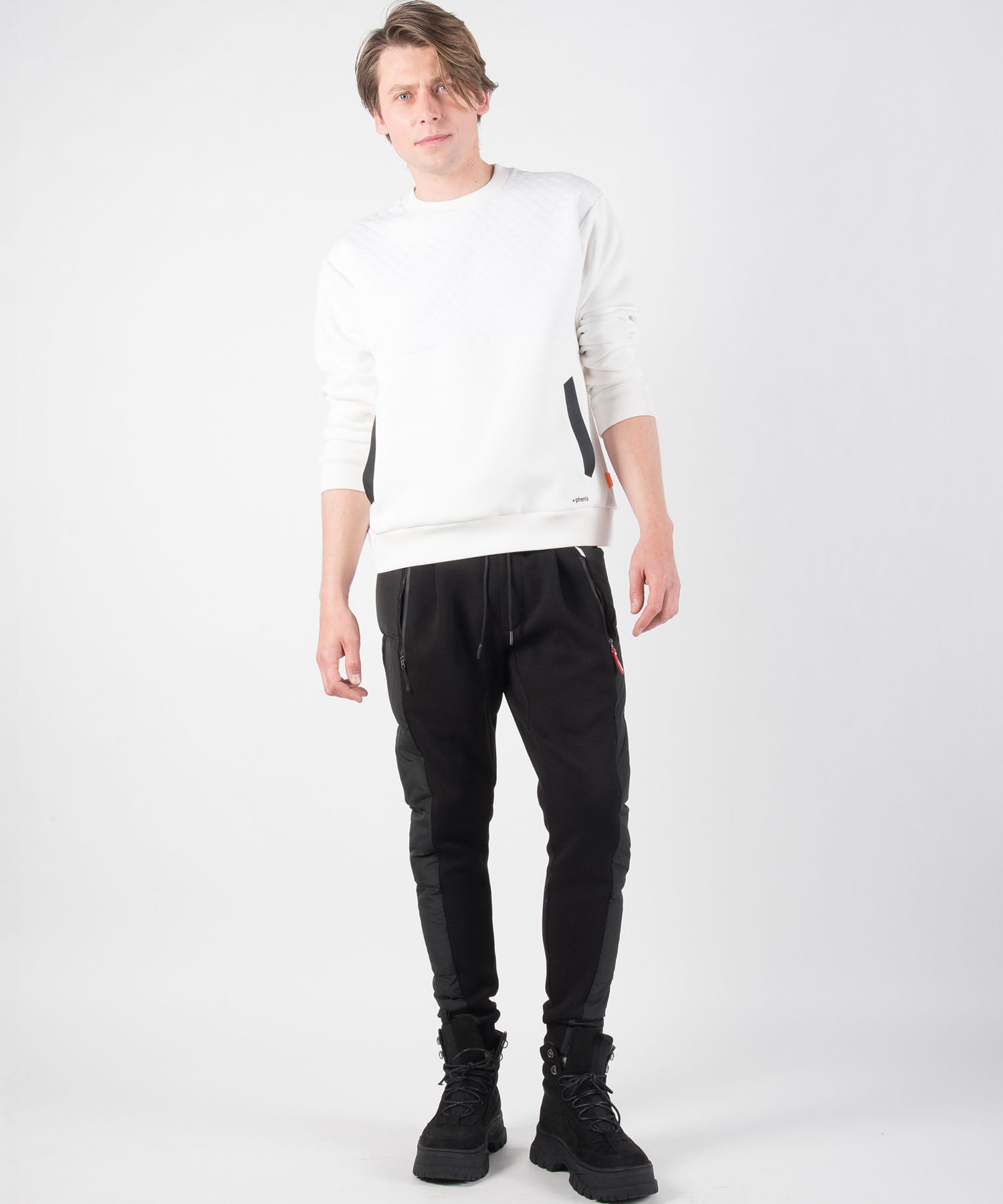 【MENS】キルトスウェットプルオーバー Quilt Sweat Pullover テックウェア アーバンアウトドア 高機能ウェア +phenix(プラスフェニックス)