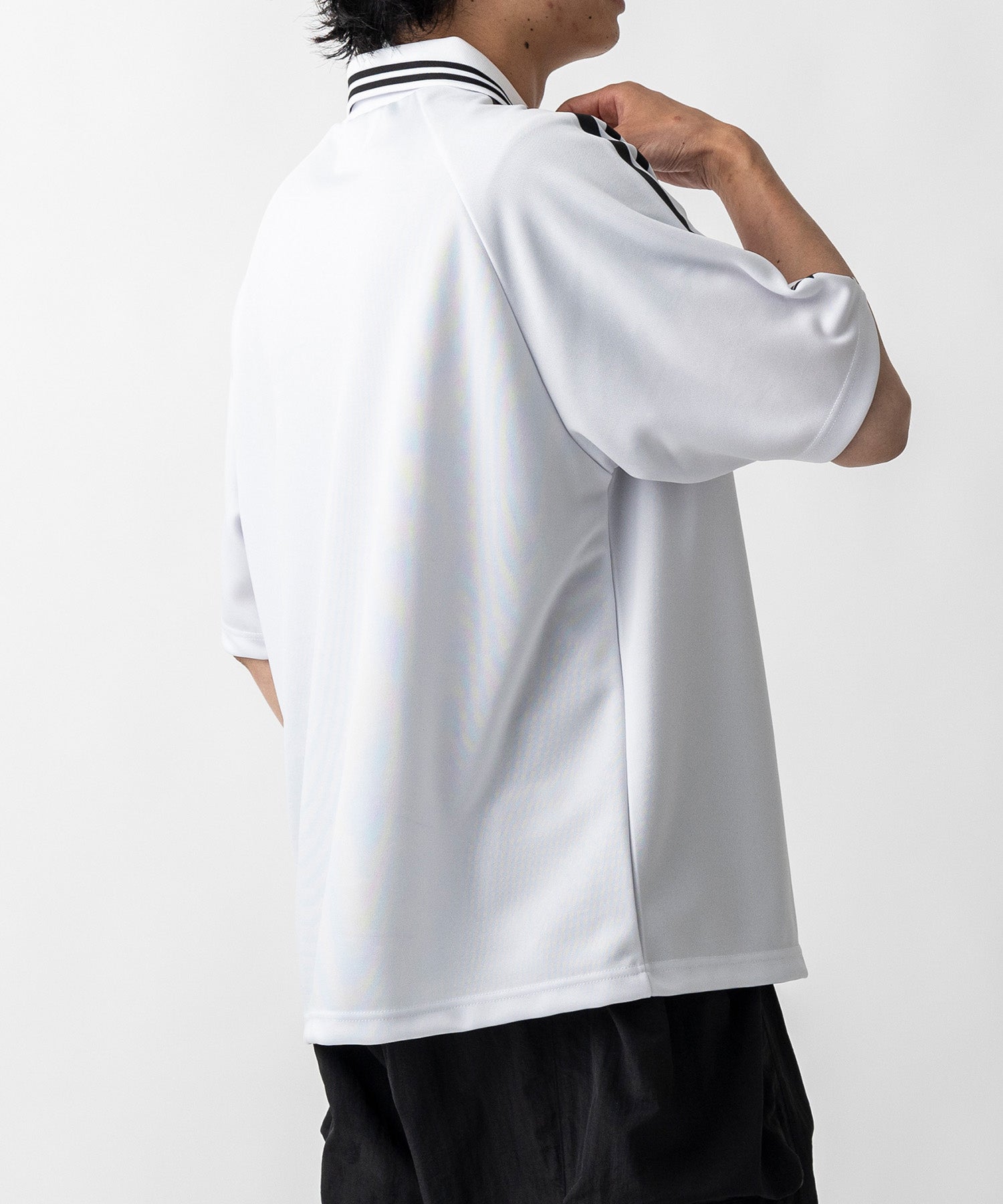【MENS】ビッグシルエット ユニフォームライク 半袖サッカーTシャツ /inhabitant(インハビタント)