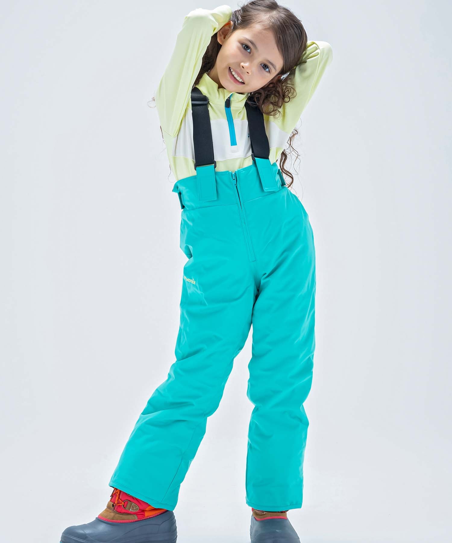 【KIDS/JUNIOR】子供用スキーウェア アウター上下セット ツーピース Snow White Junior Two-piece / Jr / 最大20cmサイズ調整可能 /phenixスキーウェア23AW