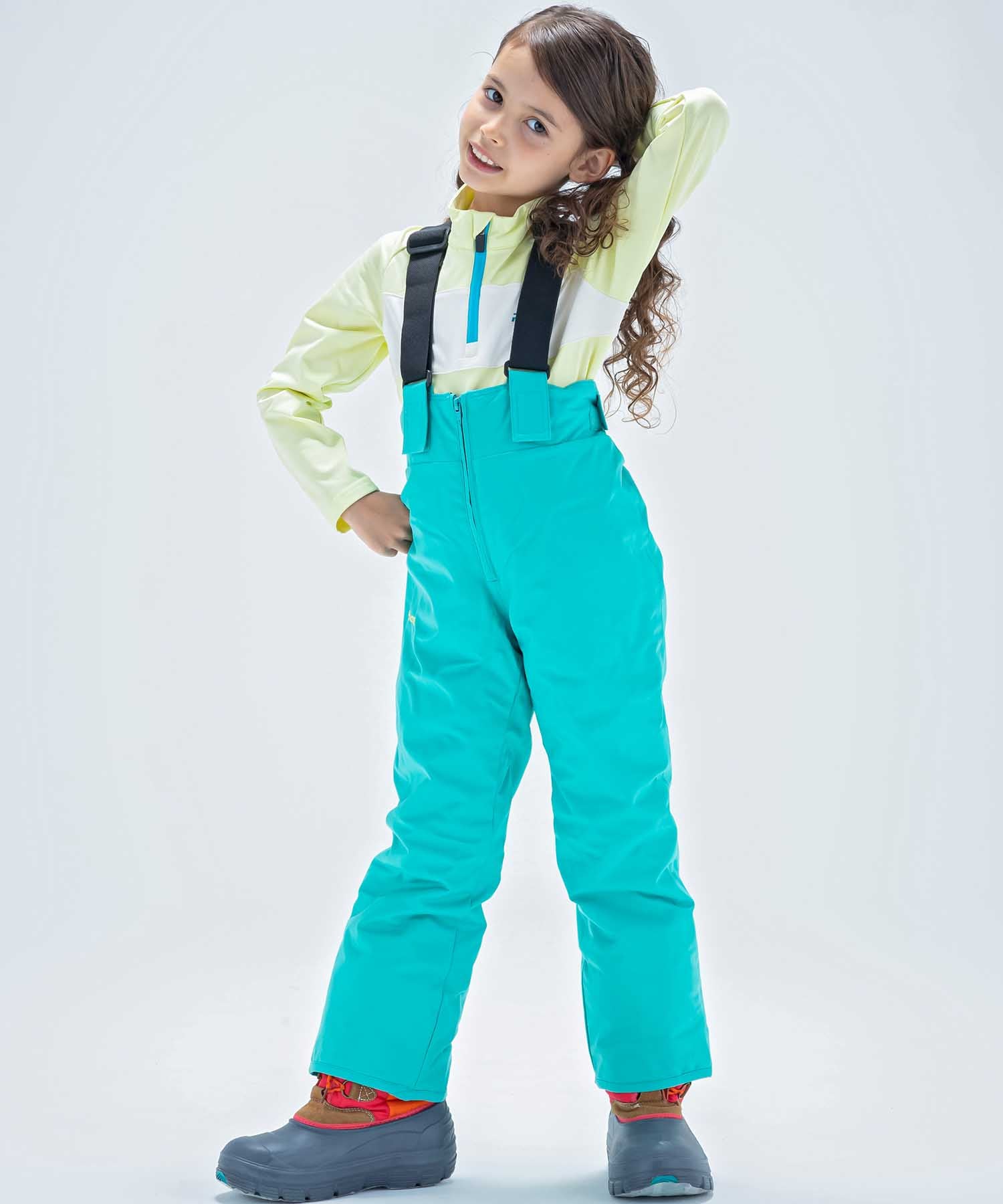 【KIDS/JUNIOR】子供用スキーウェア アウター上下セット ツーピース Snow White Junior Two-piece / Jr / 最大20cmサイズ調整可能 /phenixスキーウェア23AW
