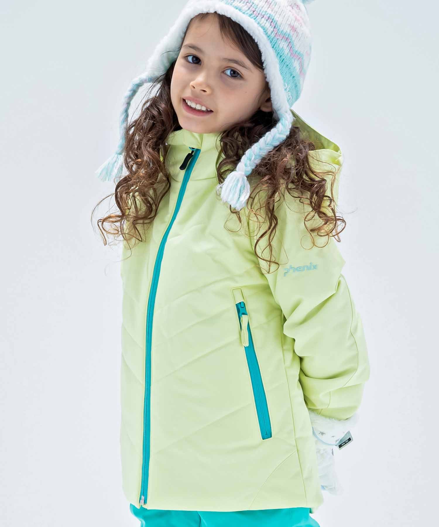 【KIDS/JUNIOR】子供用スキーウェア アウター上下セット ツーピース Snow White Junior Two-piece / Jr / 最大20cmサイズ調整可能 /phenixスキーウェア23AW