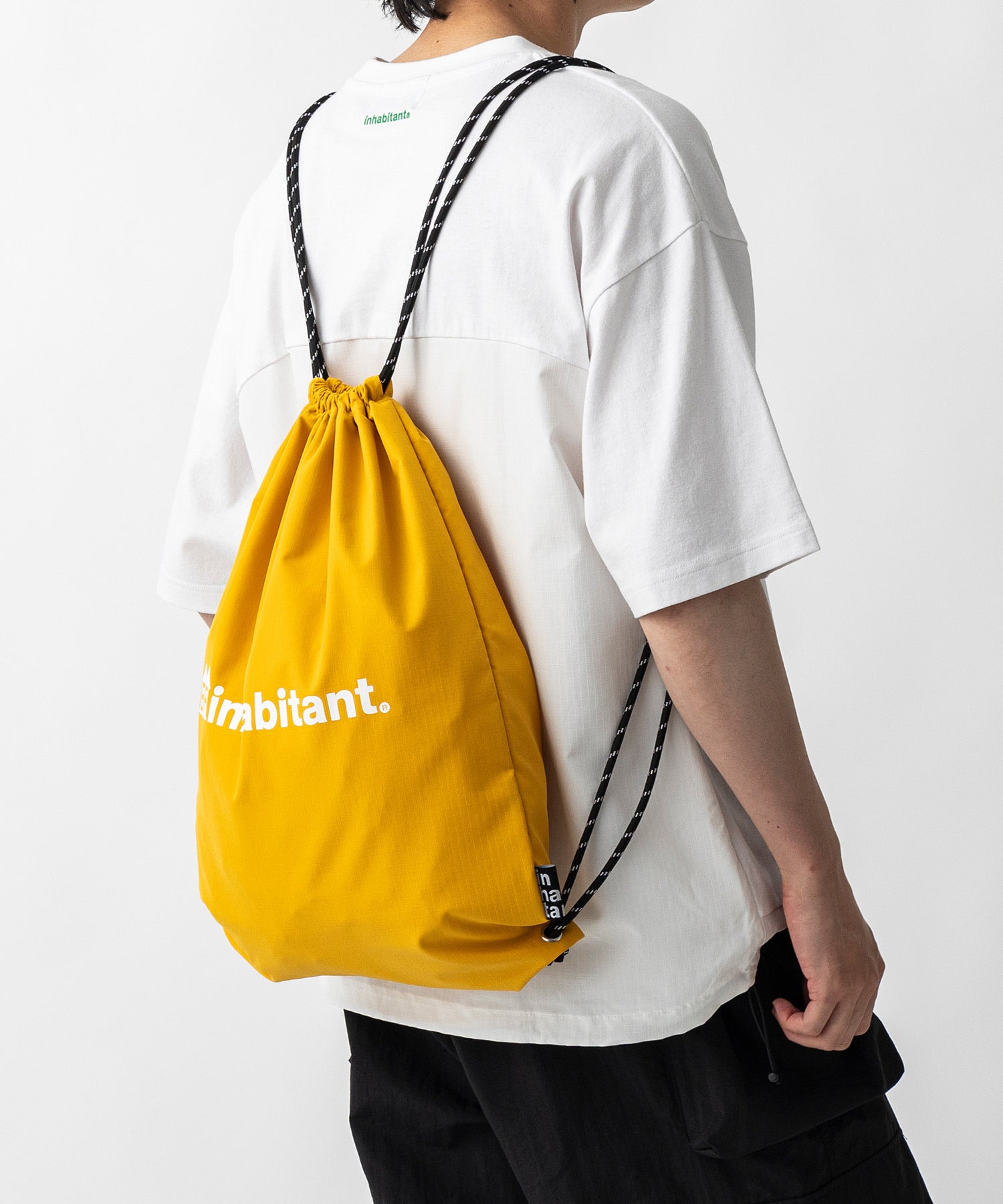 【MENS】ワンポイント ブランドロゴプリント ベーシック ナップザック /inhabitant(インハビタント)