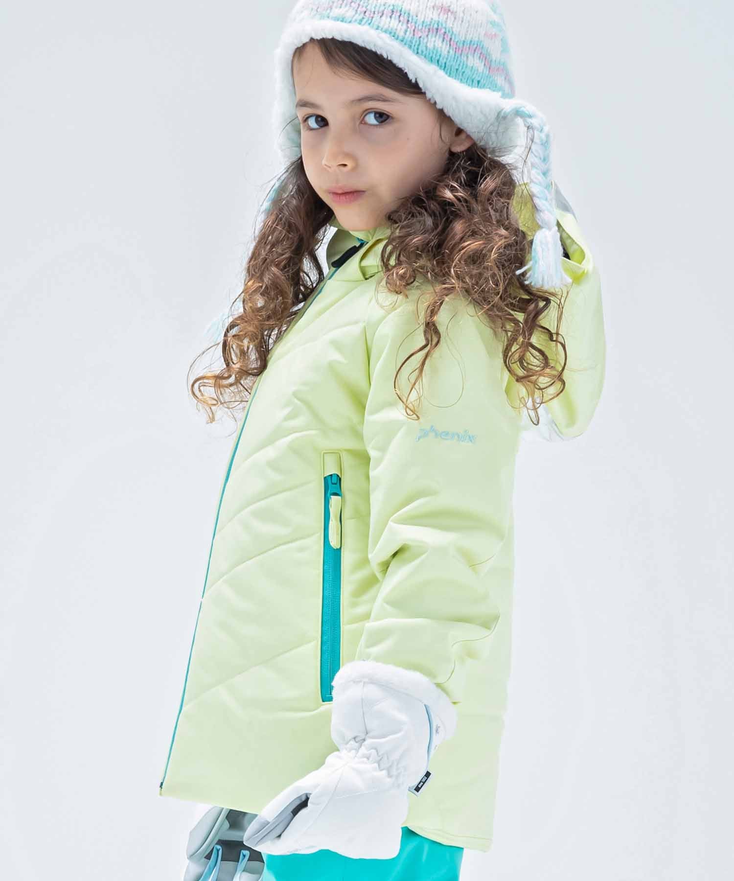 【KIDS/JUNIOR】子供用スキーウェア アウター上下セット ツーピース Snow White Junior Two-piece / Jr / 最大20cmサイズ調整可能 /phenixスキーウェア23AW