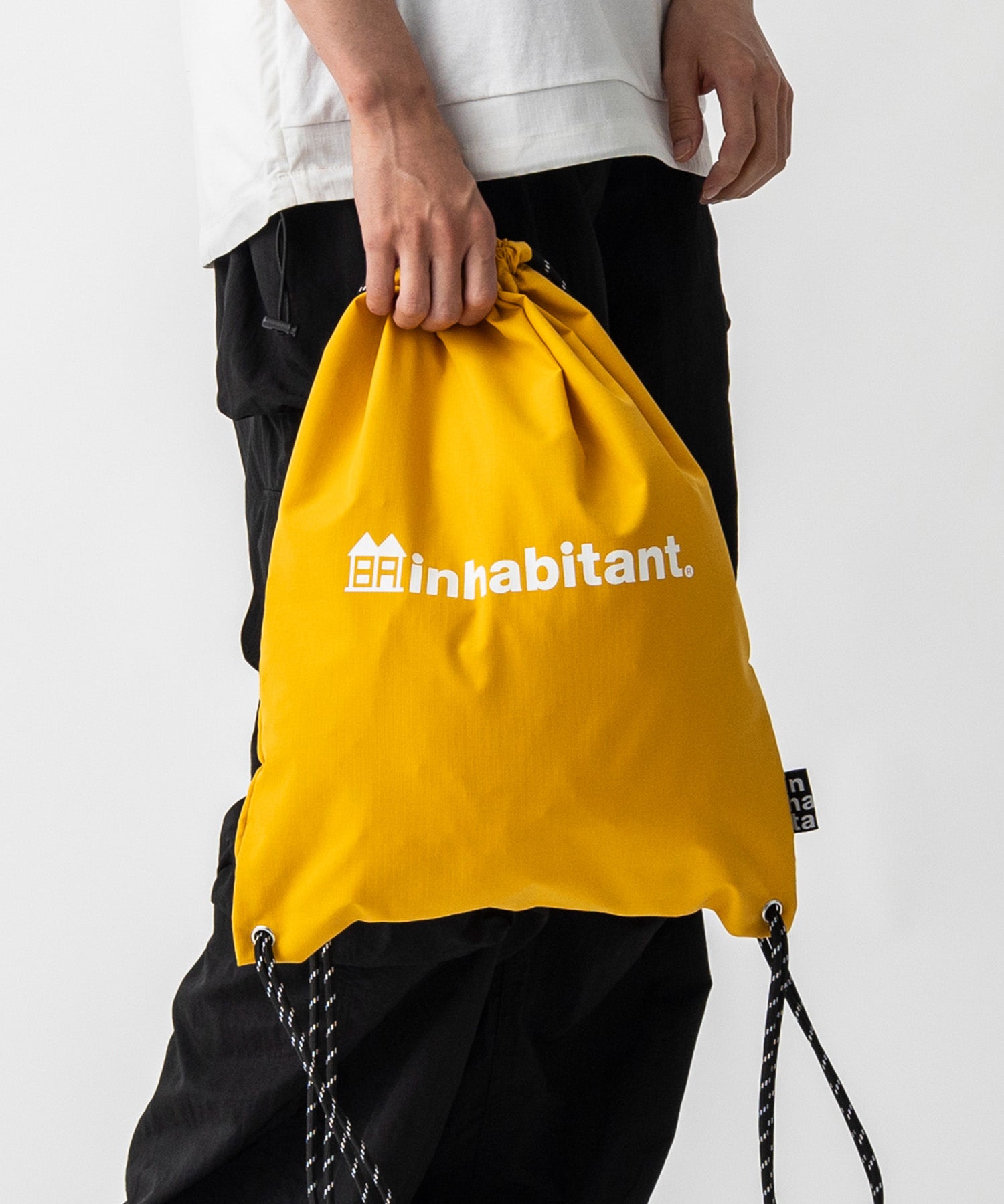 【MENS】ワンポイント ブランドロゴプリント ベーシック ナップザック /inhabitant(インハビタント)