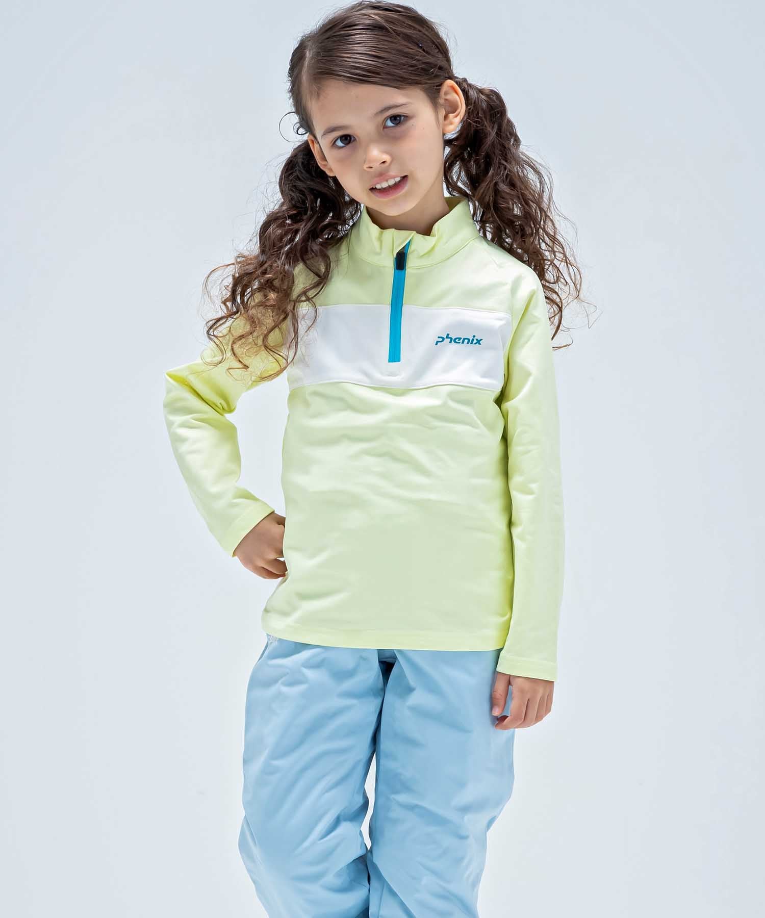 【KIDS/JUNIOR】子供用スキーウェア アンダーウェア インナーウェア Crystal Flower Junior 1/2 Zip Tee / Jr /phenixスキーウェア 23AW