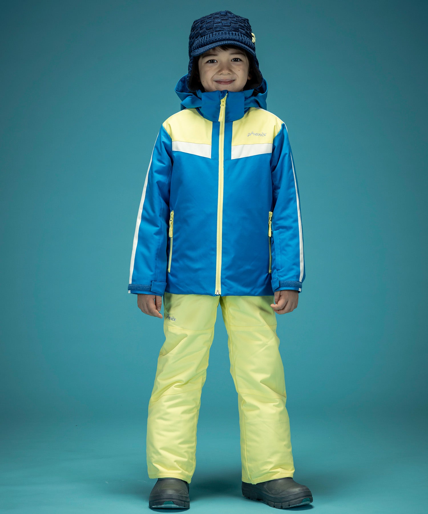 【KIDS/JUNIOR】V Yoke Junior Two-piece ブイヨークジュニアツーピース / JUNIOR / 子供用スキーウェア アウター上下セット / 最大20cmサイズ調整可能 /phenixスキーウェア 24AW