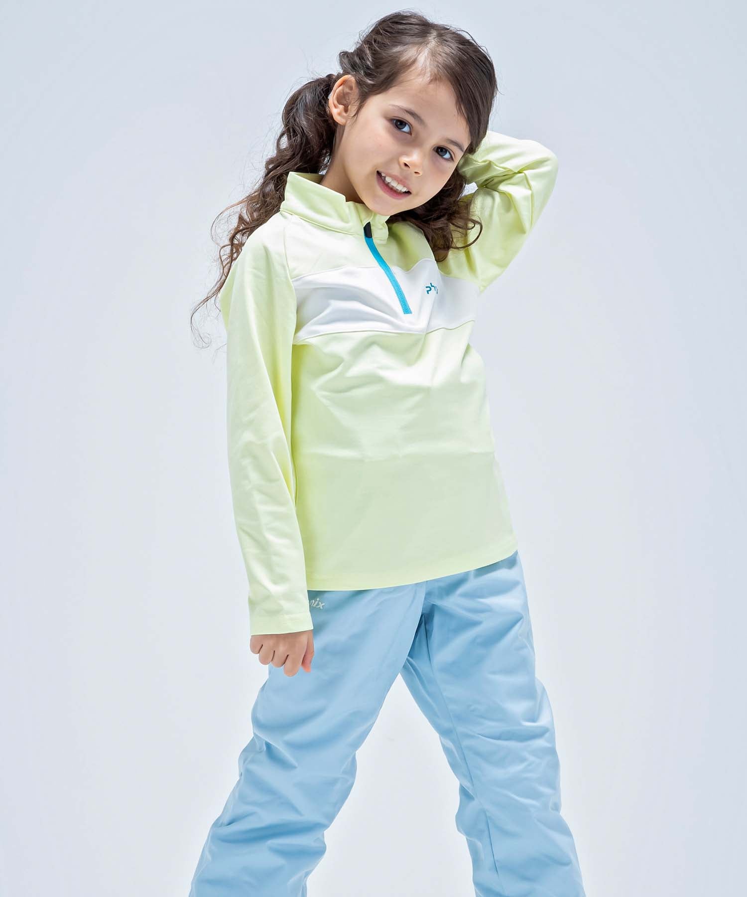 【KIDS/JUNIOR】子供用スキーウェア アンダーウェア インナーウェア Crystal Flower Junior 1/2 Zip Tee / Jr /phenixスキーウェア 23AW